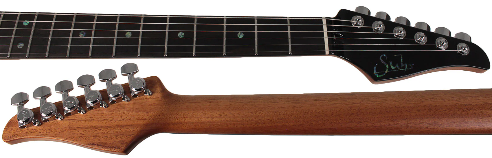Suhr Select Modern T Mahogany Guitar, Faded Trans Wine Burst - Image 8