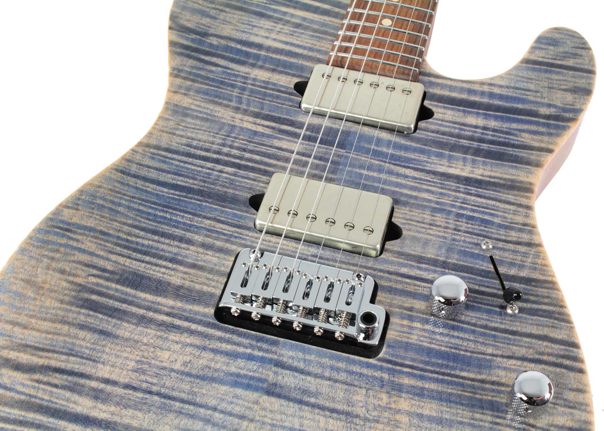 Suhr Modern T Select Guitar, Trans Blue Denim Slate - Image 3