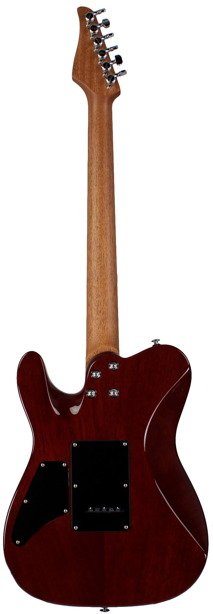 Suhr Select Modern T Mahogany Guitar, Trans Blue Denim Slate Burl - Image 5