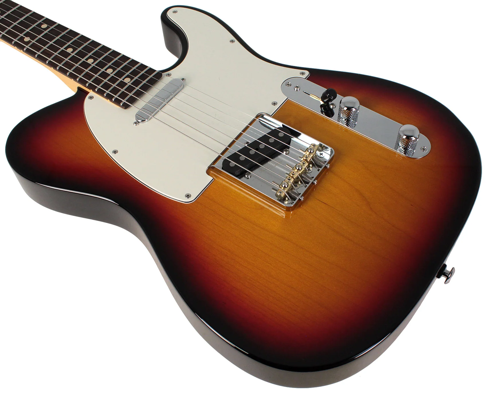 Suhr Classic T Guitar, Alder, 3 Tone Burst, Rosewood - Image 4