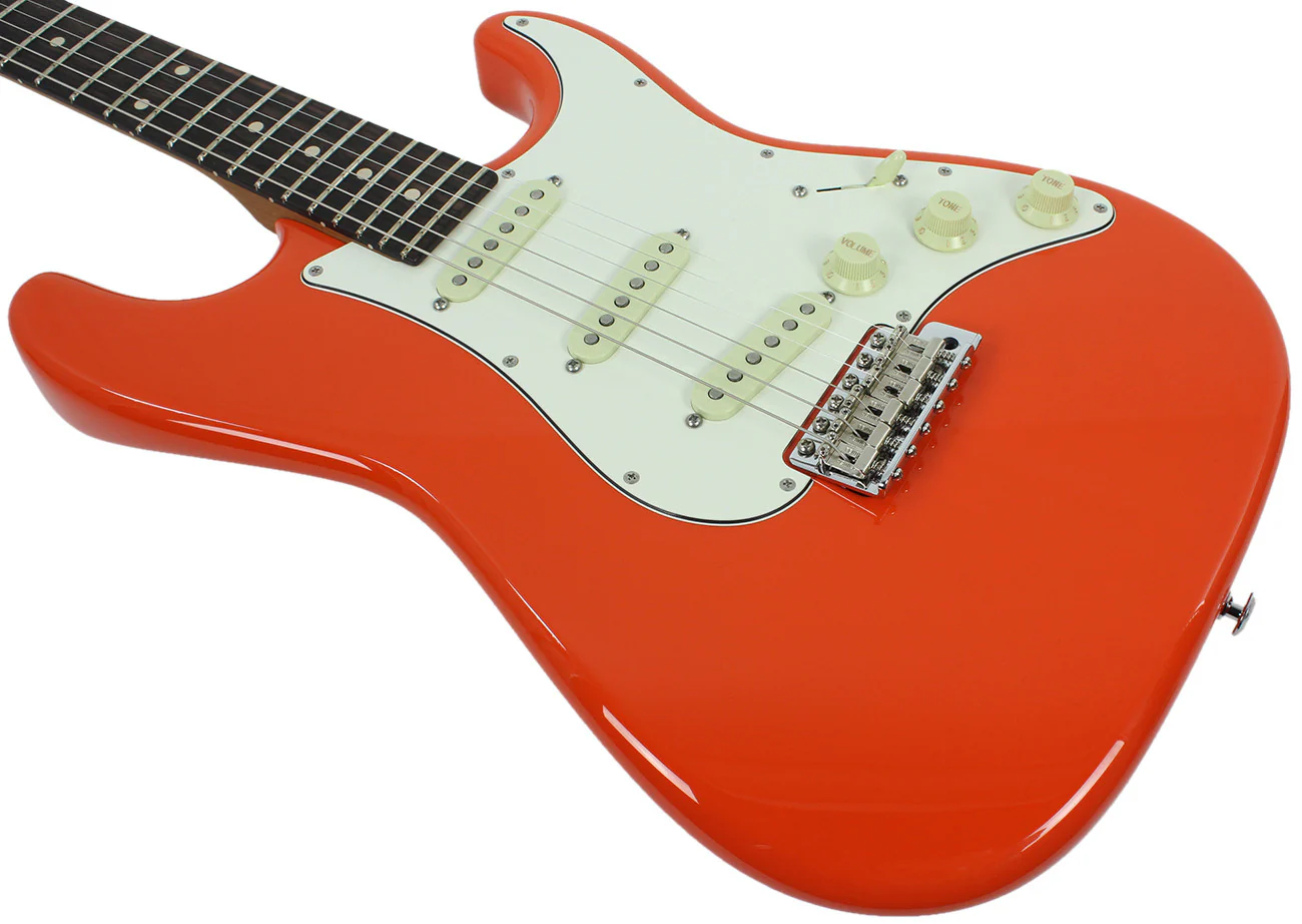 Suhr Scott Henderson Signature Classic S Guitar, Fiesta Orange, Softshell - Image 4