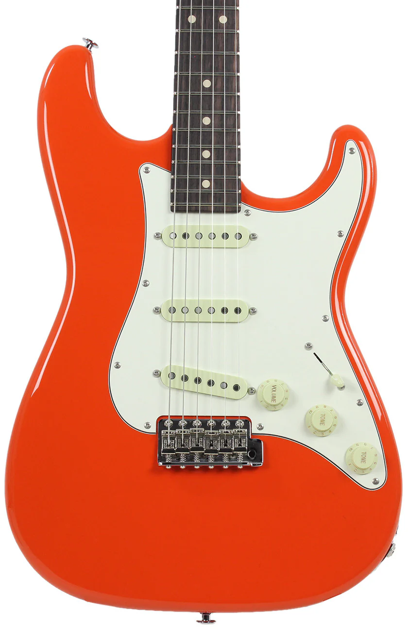 Suhr Scott Henderson Signature Classic S Guitar, Fiesta Orange, Softshell - Image 6