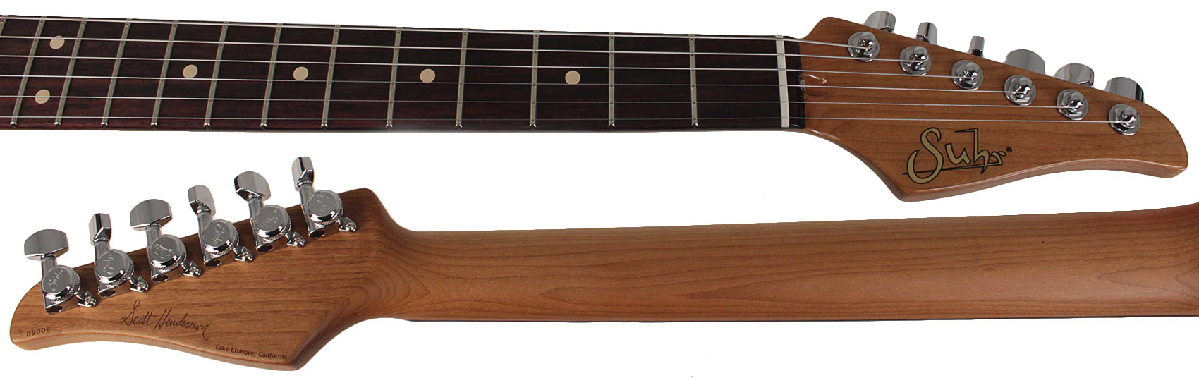 Suhr Scott Henderson Signature Classic S Guitar, Fiesta Orange, Softshell - Image 8
