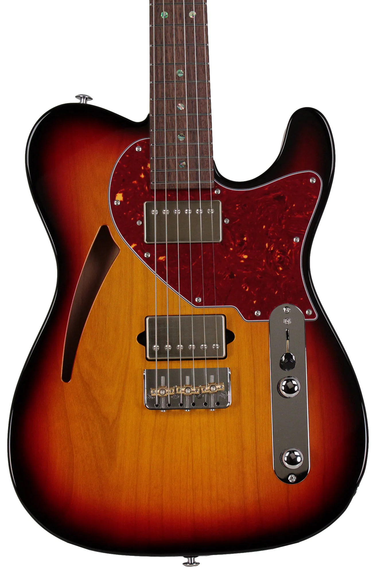 Suhr Select Alt T Cat's Eye Guitar, 3-Tone Burst, Tortoise Shell - Image 6