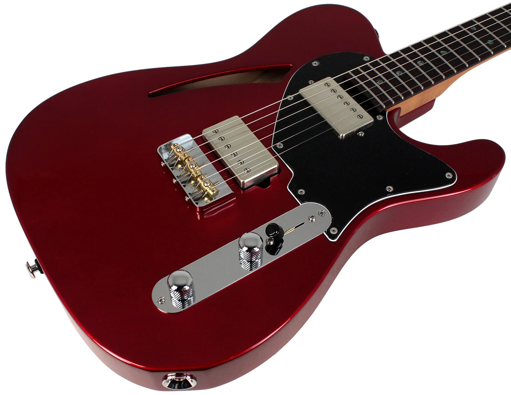 Suhr Select Alt T Cat's Eye Guitar, Candy Apple Red Metallic, Black - Image 2