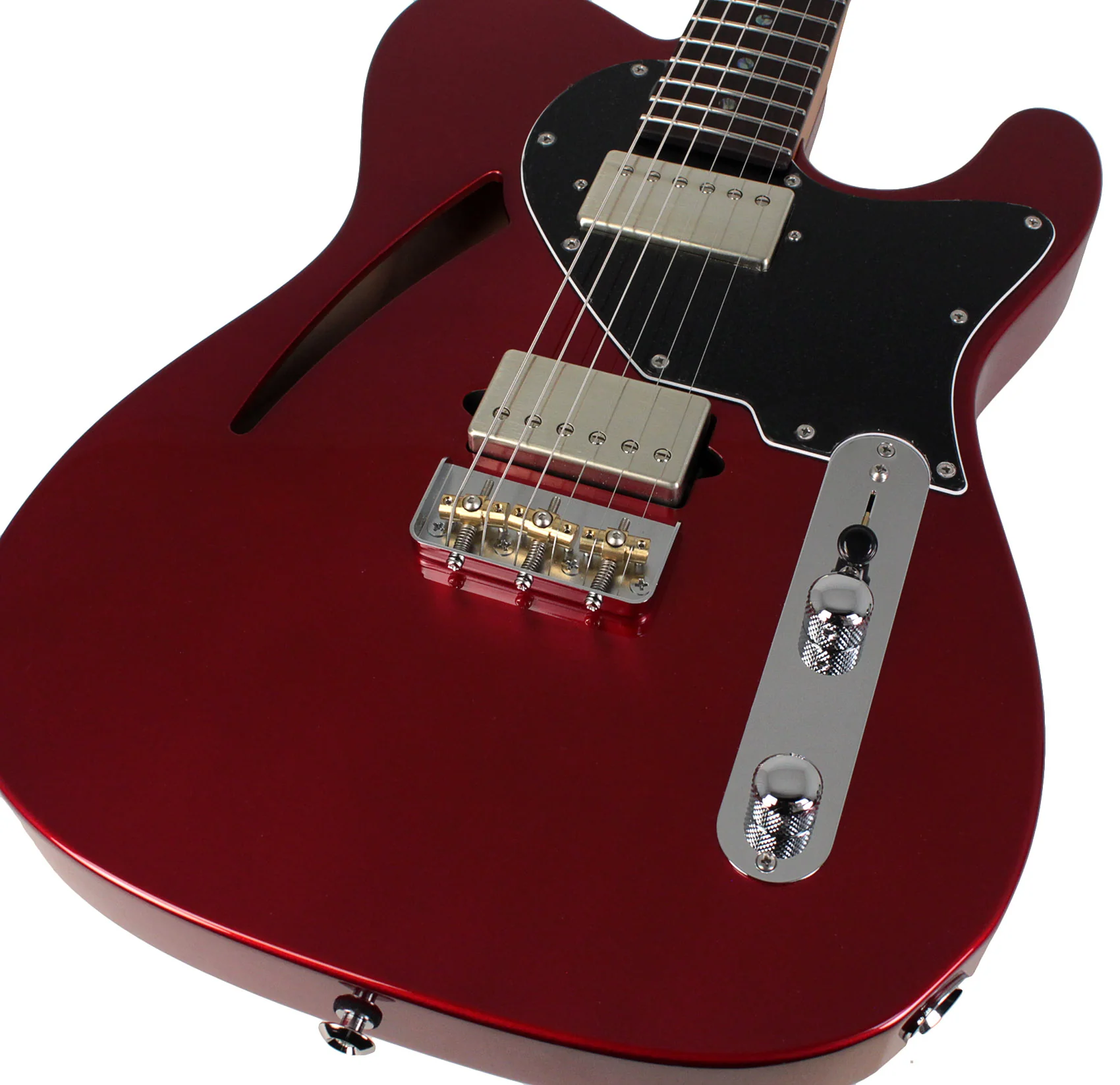 Suhr Select Alt T Cat's Eye Guitar, Candy Apple Red Metallic, Black - Image 3