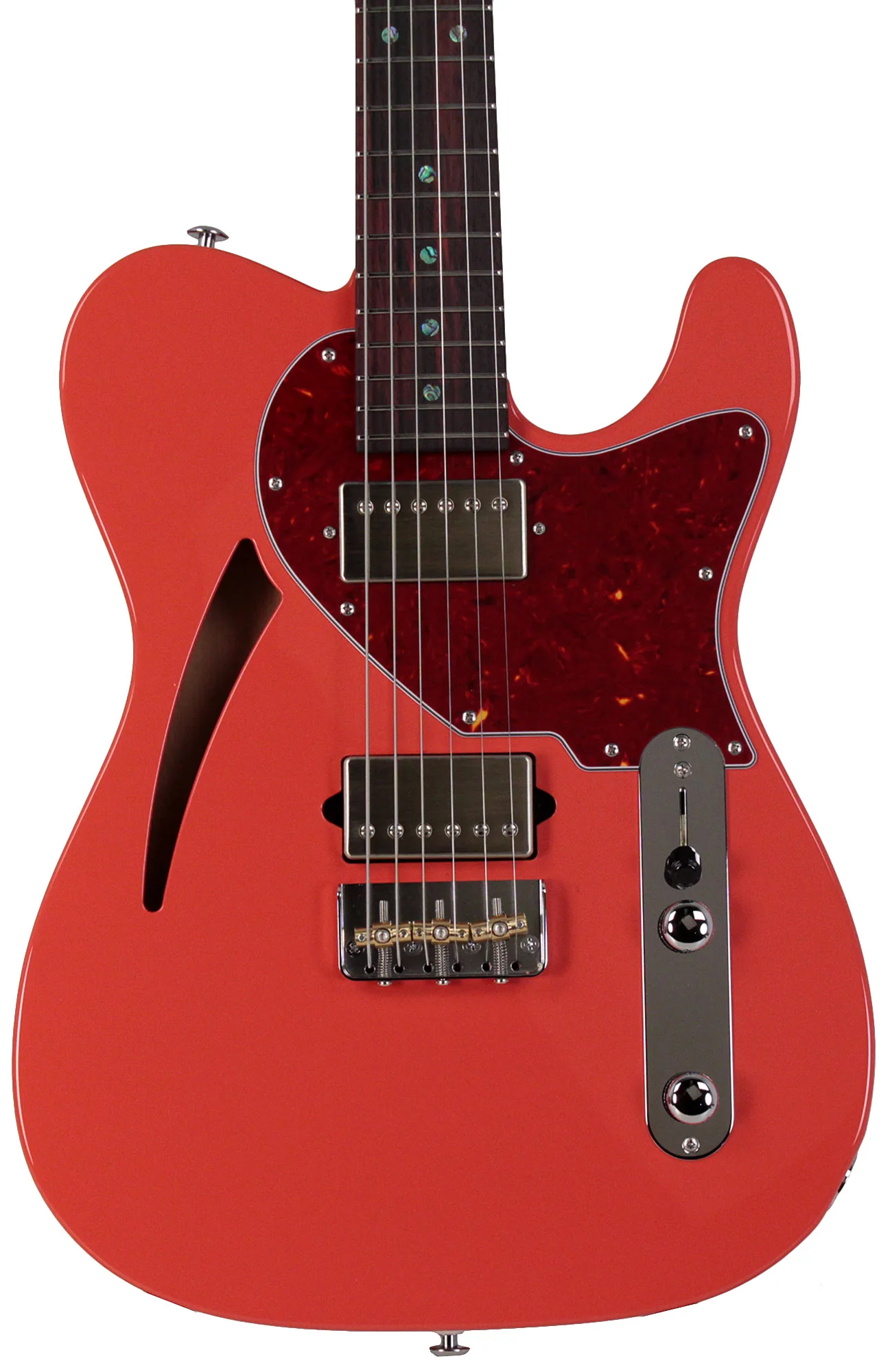 Suhr Select Alt T Cat's Eye Guitar, Fiesta Red, Tortoise Shell - Image 6