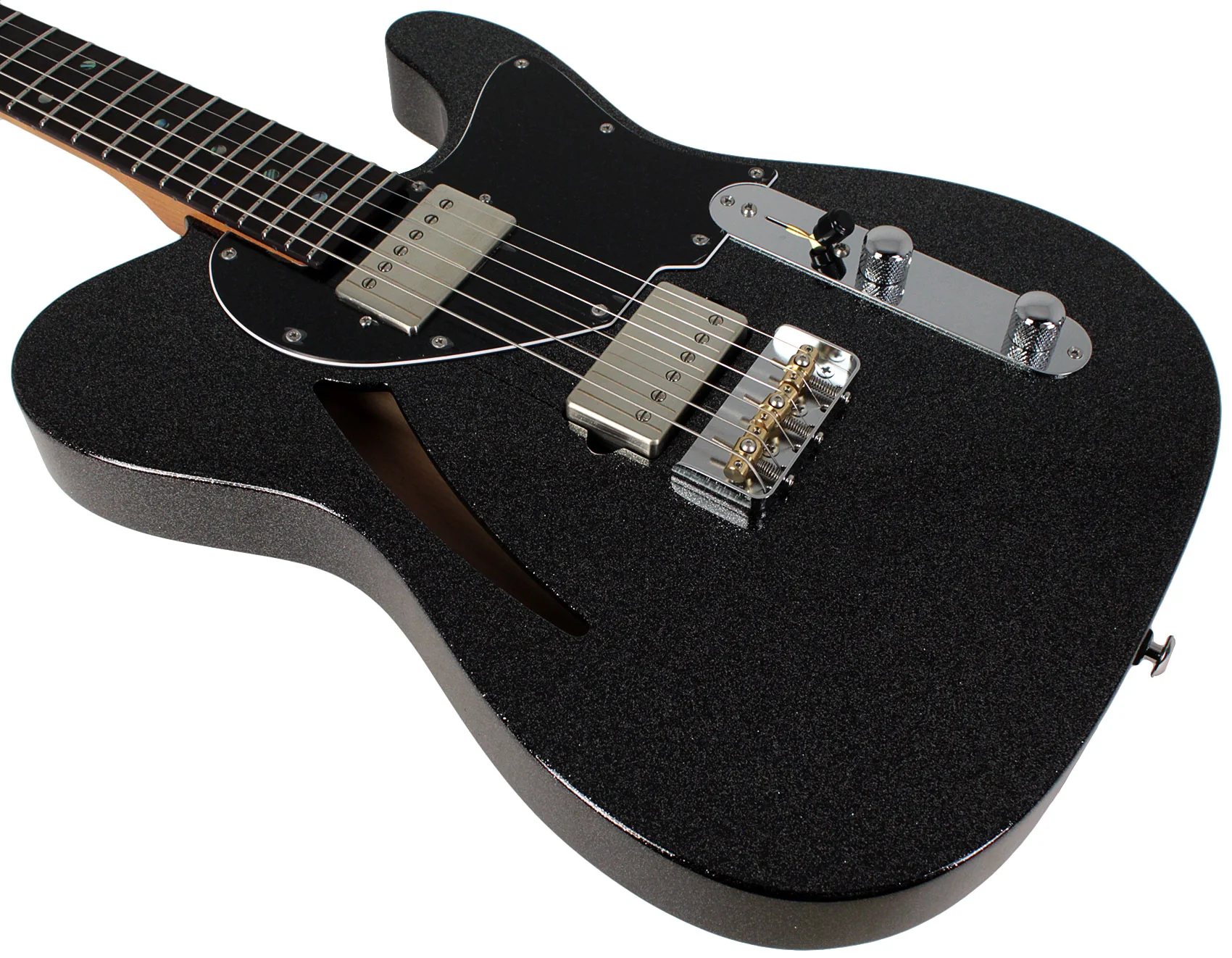 Suhr Select Alt T Cat's Eye Guitar, Graphite Metallic, Black - Image 4