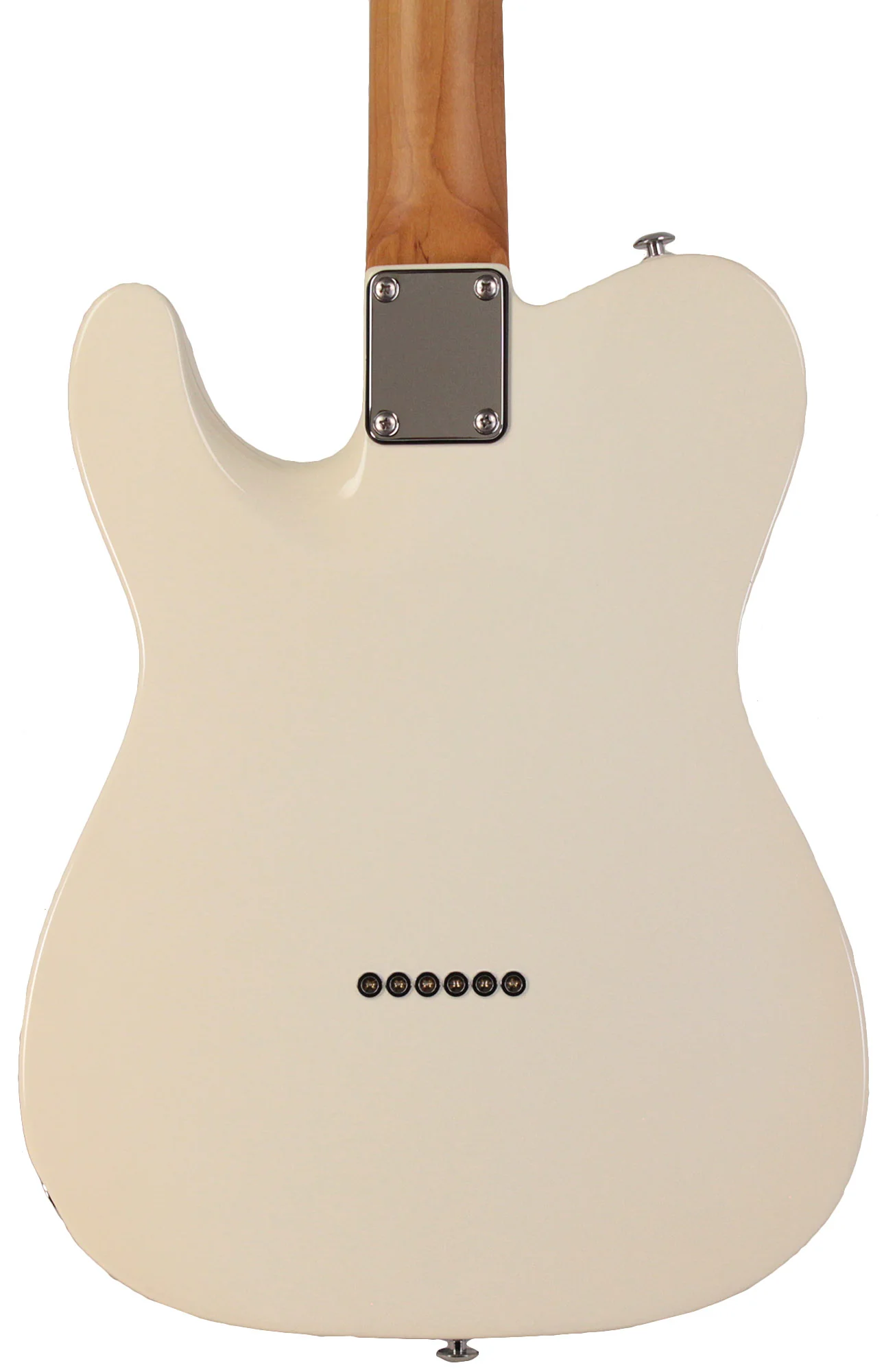Suhr Select Alt T Cat's Eye Guitar, Olympic White, Tortoise Shell - Image 4