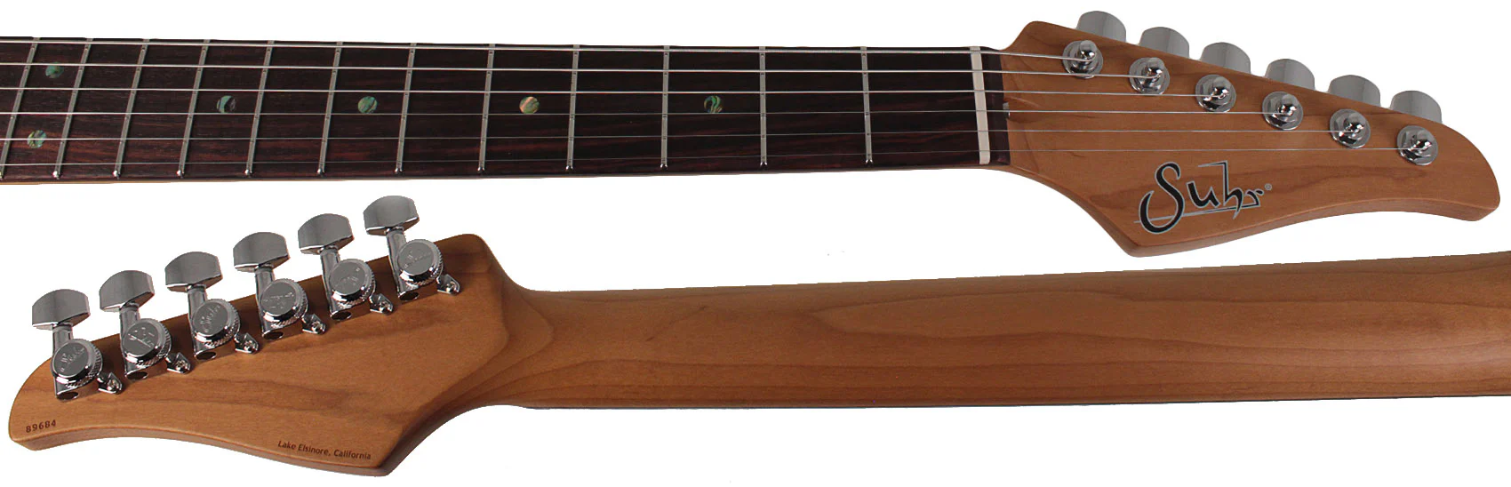 Suhr Select Alt T Cat's Eye Guitar, Olympic White, Tortoise Shell - Image 8