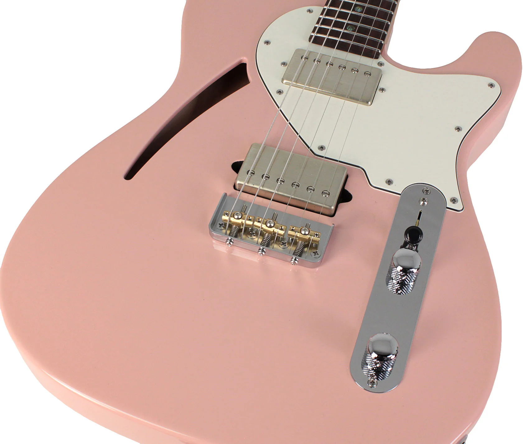 Suhr Select Alt T Cat's Eye Guitar, Shell Pink, Parchment - Image 3
