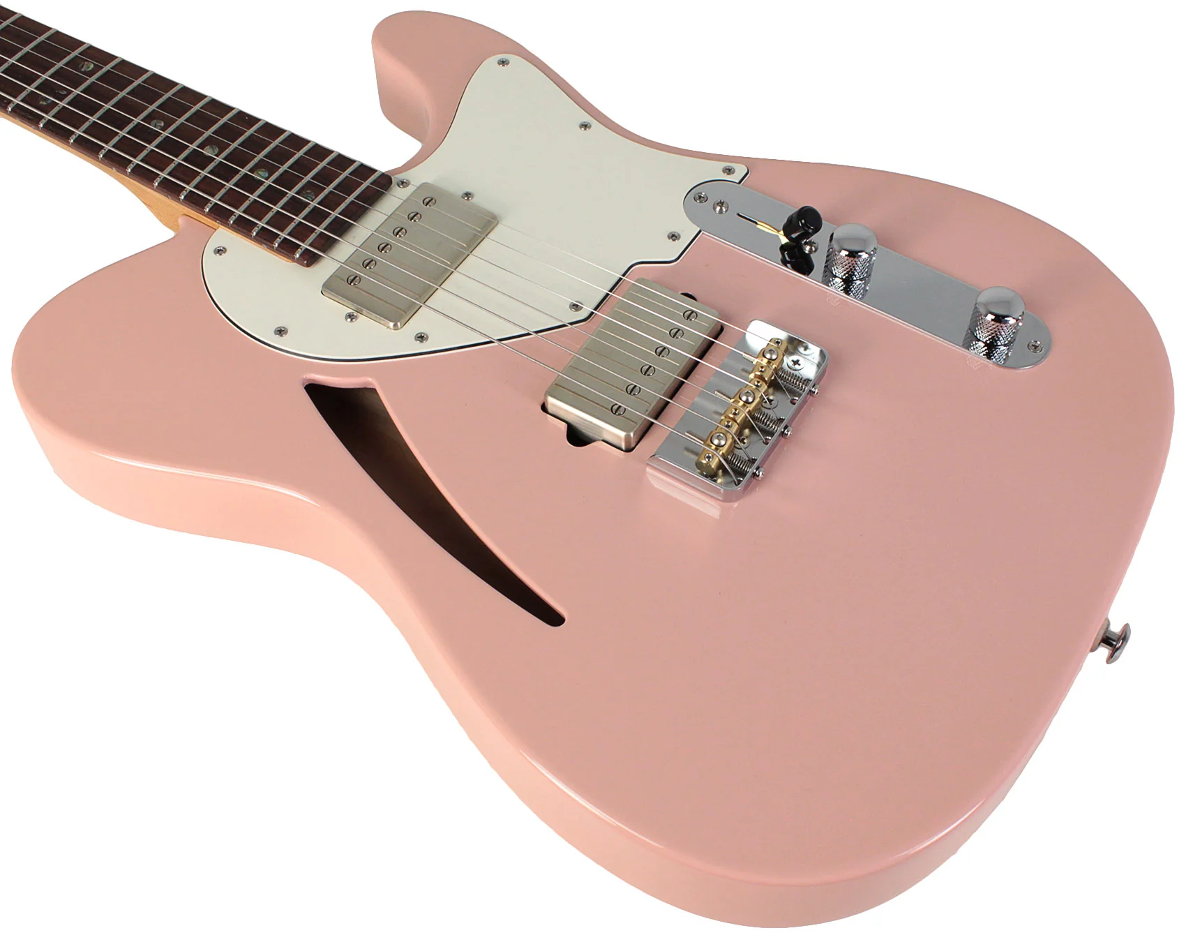 Suhr Select Alt T Cat's Eye Guitar, Shell Pink, Parchment - Image 4