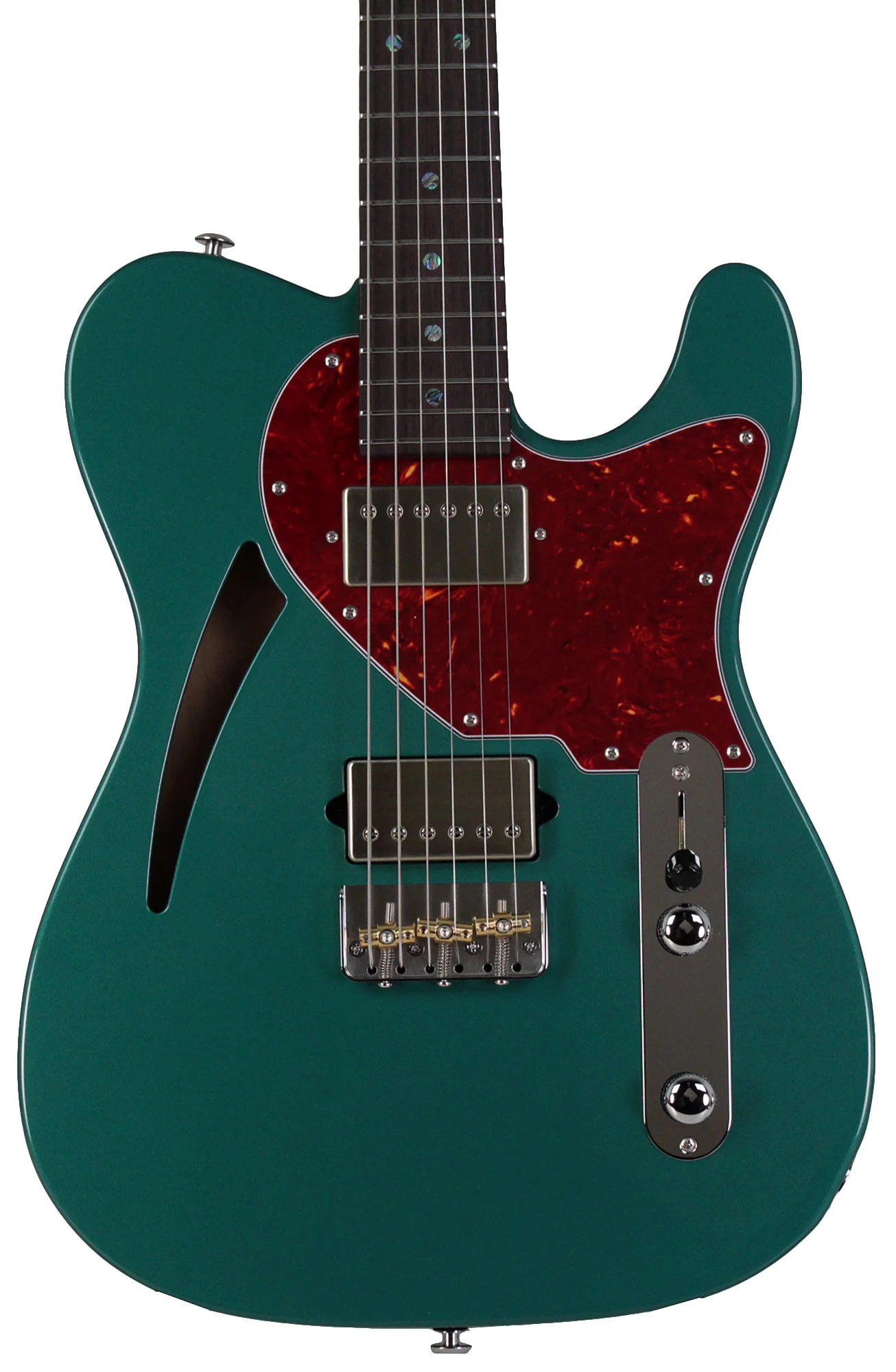 Suhr Select Alt T Cat's Eye Guitar, Sherwood Green Metallic, Tortoise Shell - Image 6