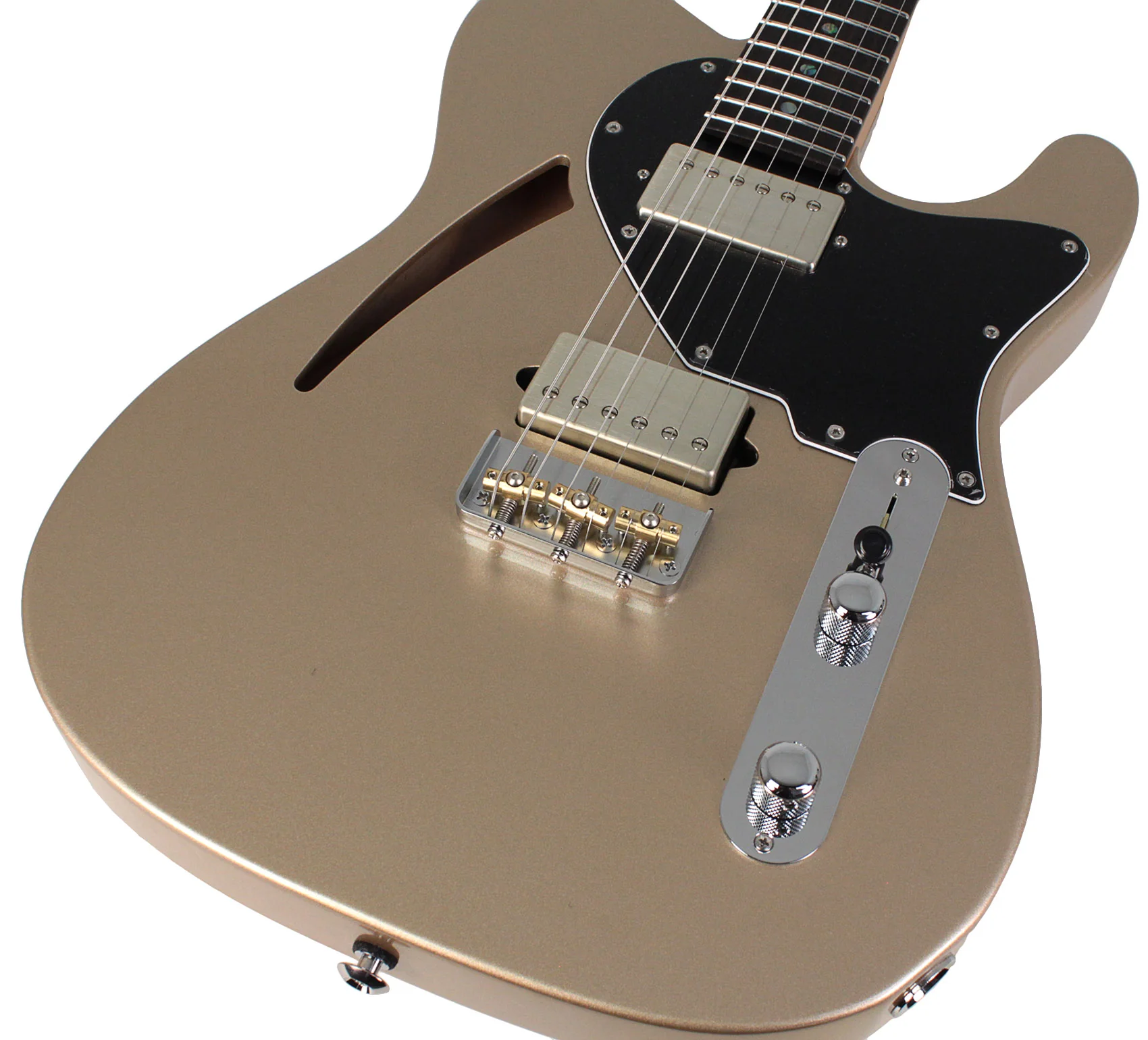 Suhr Select Alt T Cat's Eye Guitar, Shoreline Gold, Black - Image 3
