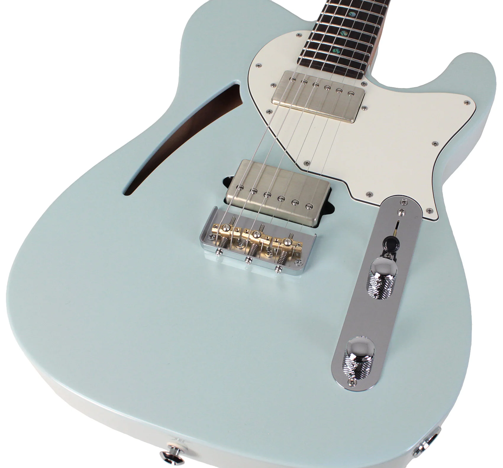 Suhr Select Alt T Cat's Eye Guitar, Sonic Blue, Parchment - Image 3