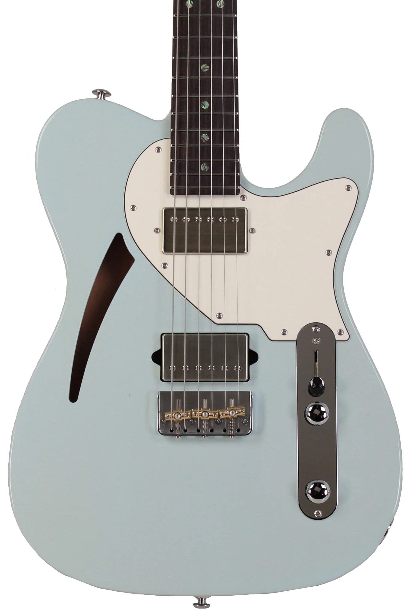 Suhr Select Alt T Cat's Eye Guitar, Sonic Blue, Parchment - Image 6