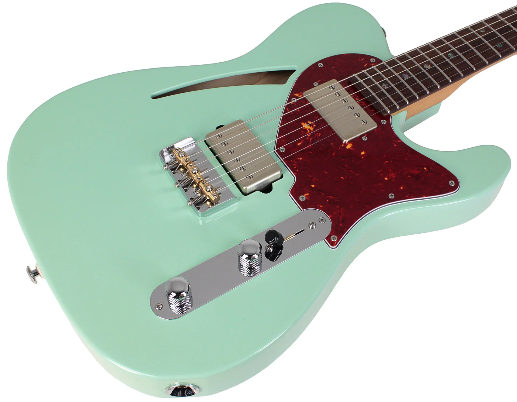 Suhr Select Alt T Cat's Eye Guitar, Surf Green, Tortoise Shell - Image 2