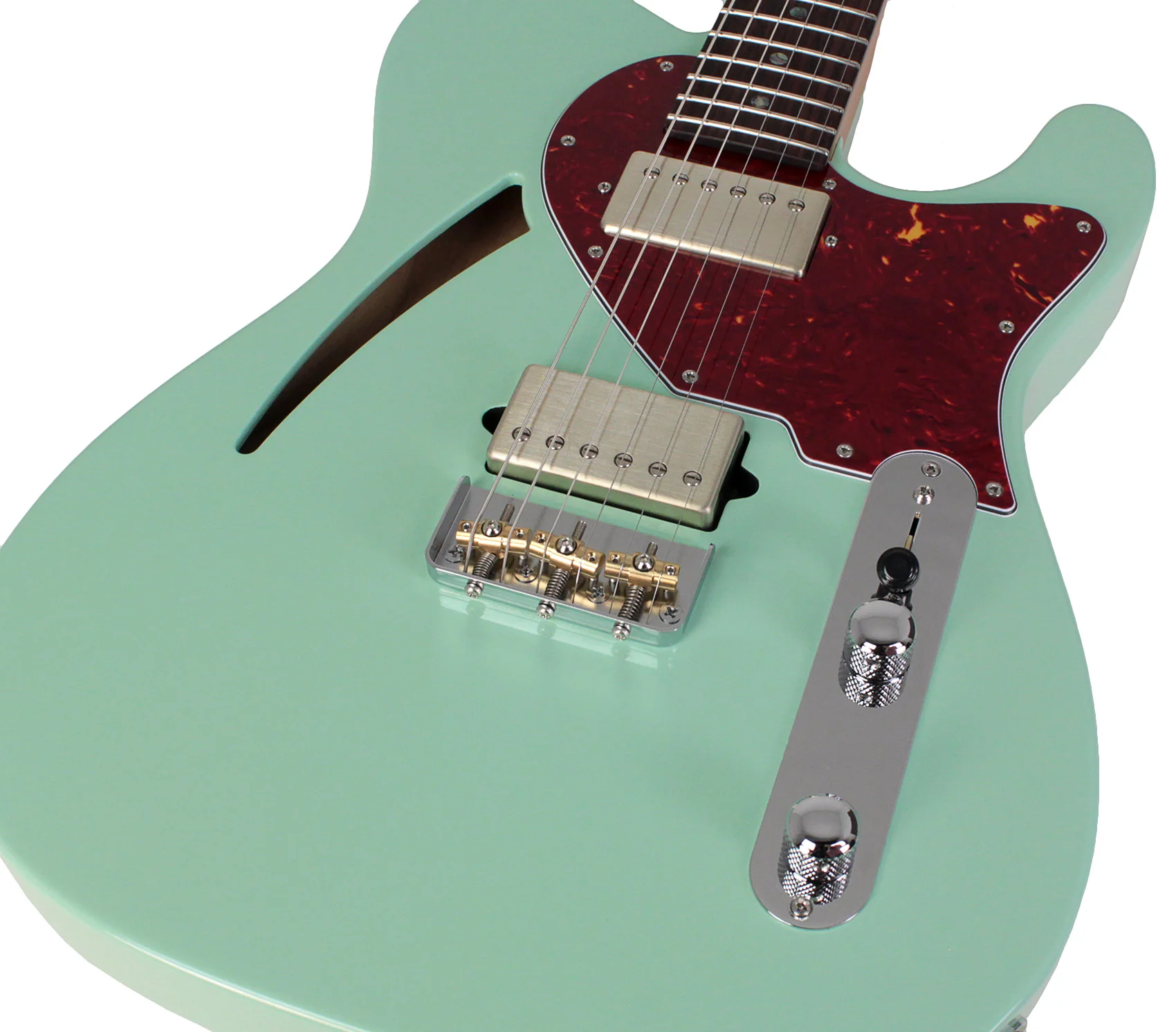 Suhr Select Alt T Cat's Eye Guitar, Surf Green, Tortoise Shell - Image 3