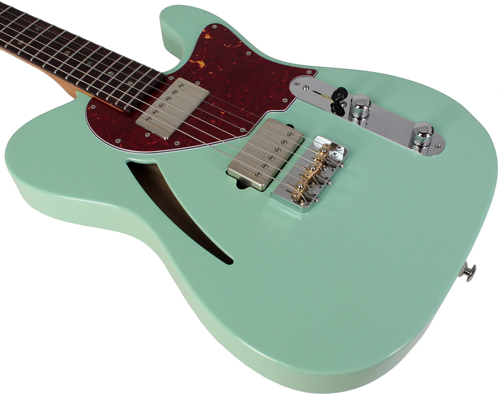Suhr Select Alt T Cat's Eye Guitar, Surf Green, Tortoise Shell - Image 4
