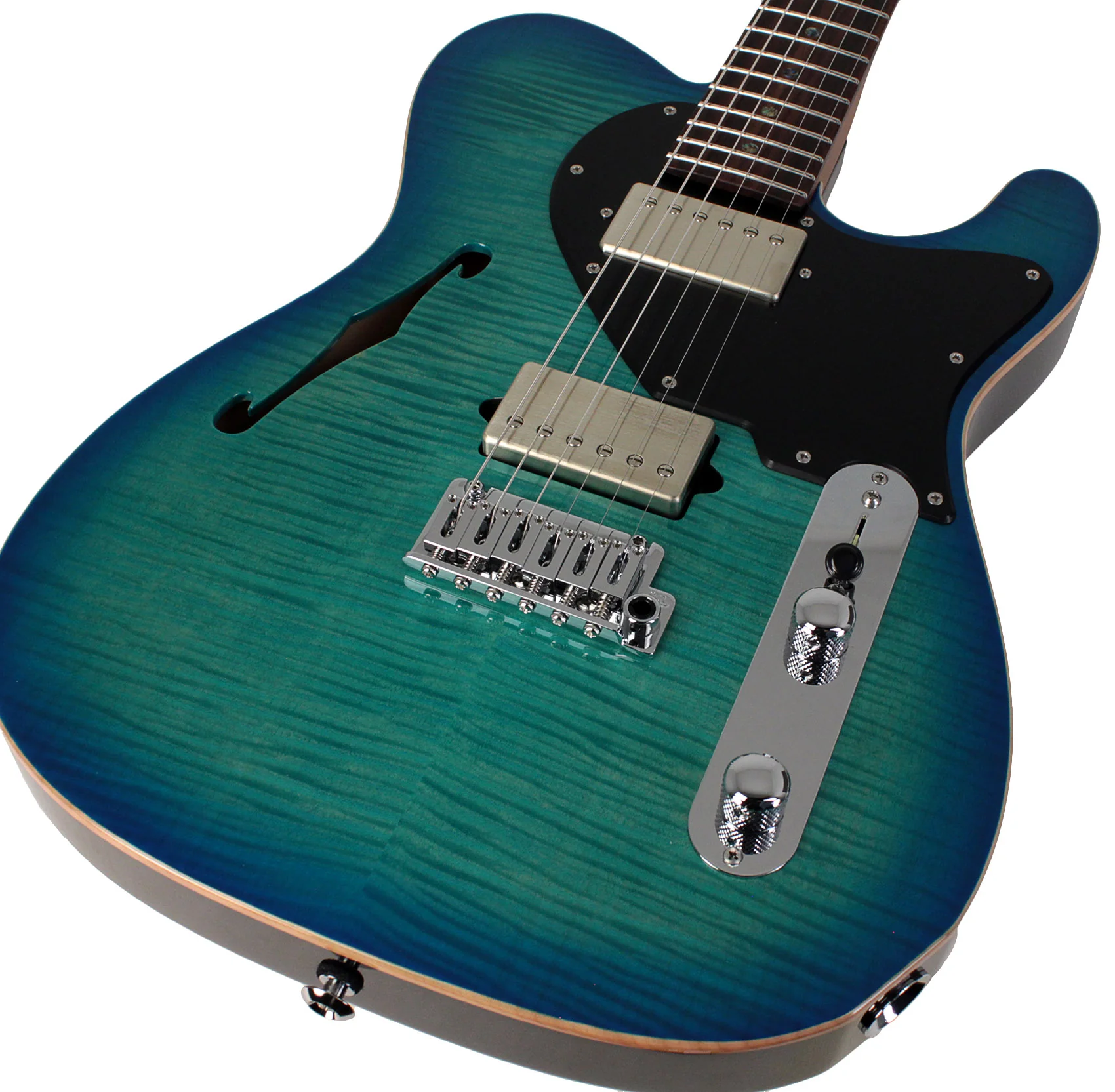 Suhr Select Alt T Guitar, Bahama Blue, Black PG - Image 3