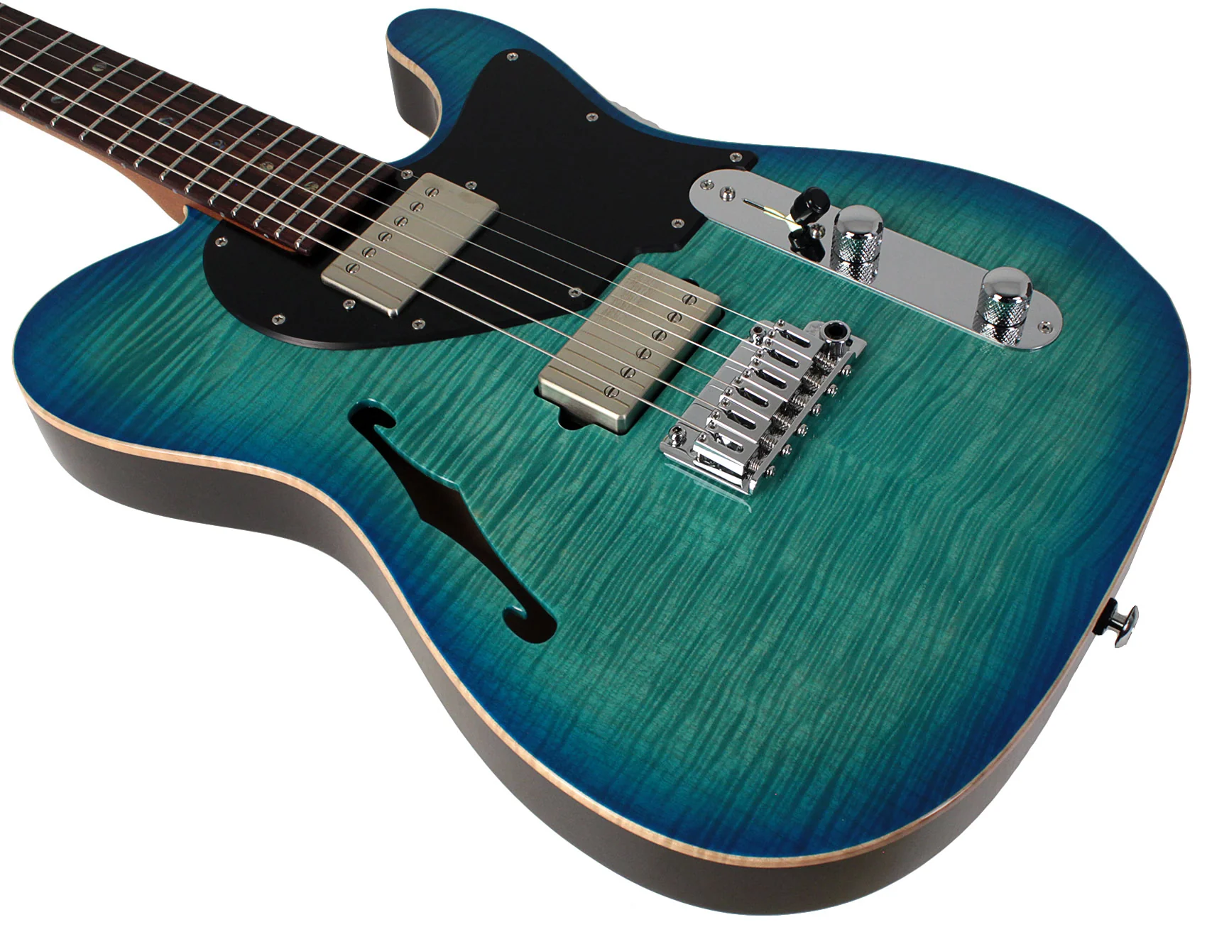 Suhr Select Alt T Guitar, Bahama Blue, Black PG - Image 4