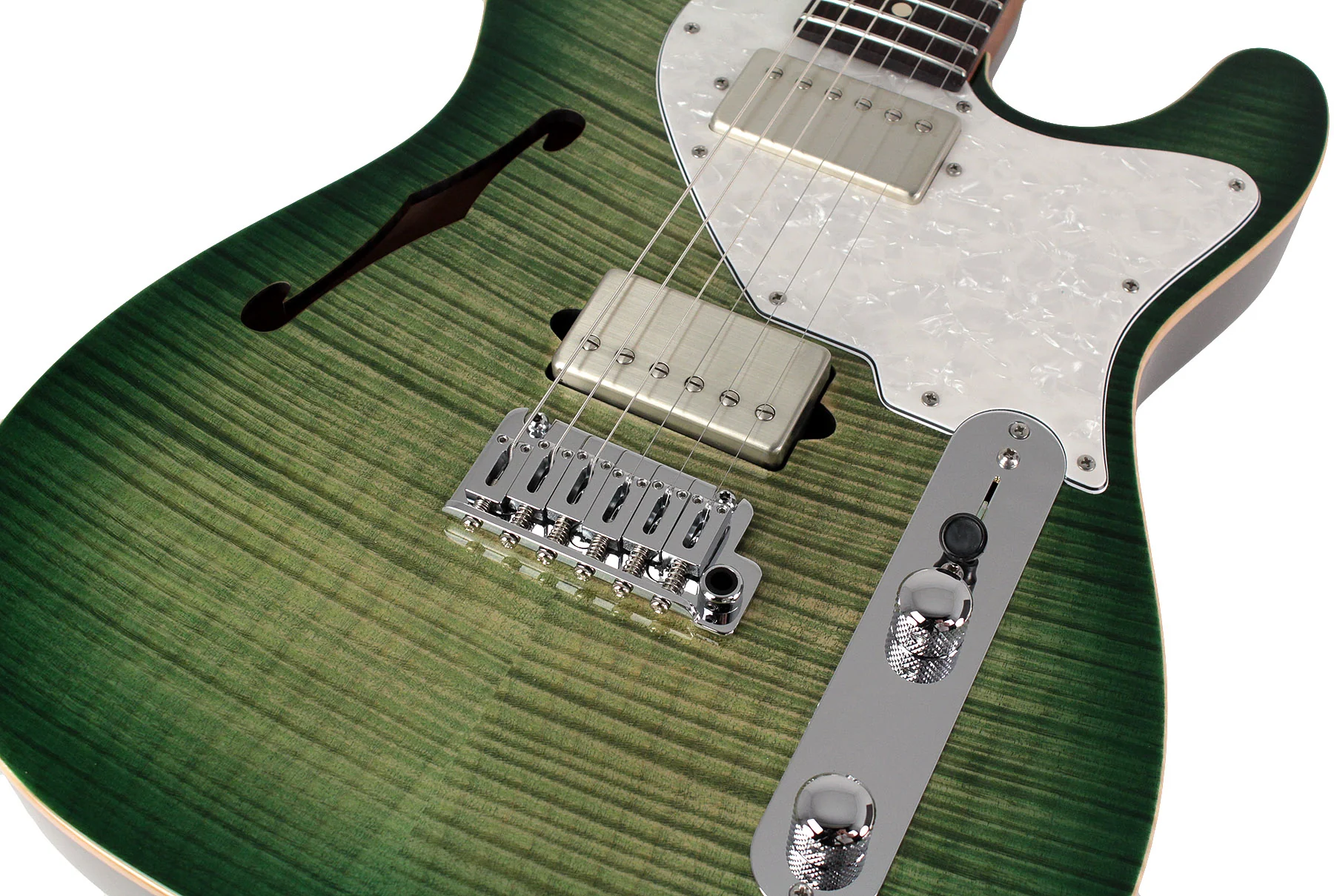 Suhr Select Alt T Guitar, Faded Trans Green Burst - Image 3