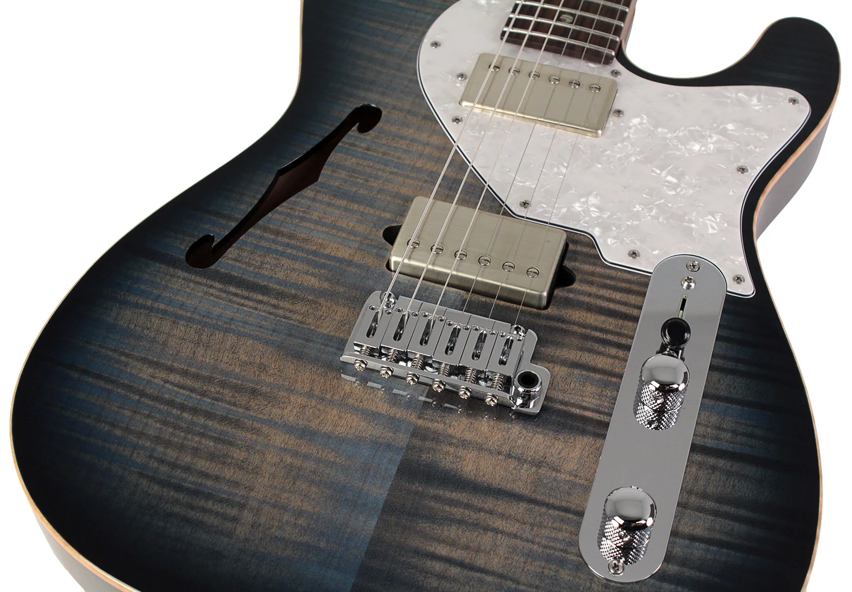 Suhr Select Alt T Guitar, Faded Trans Whale Blue Burst - Image 3