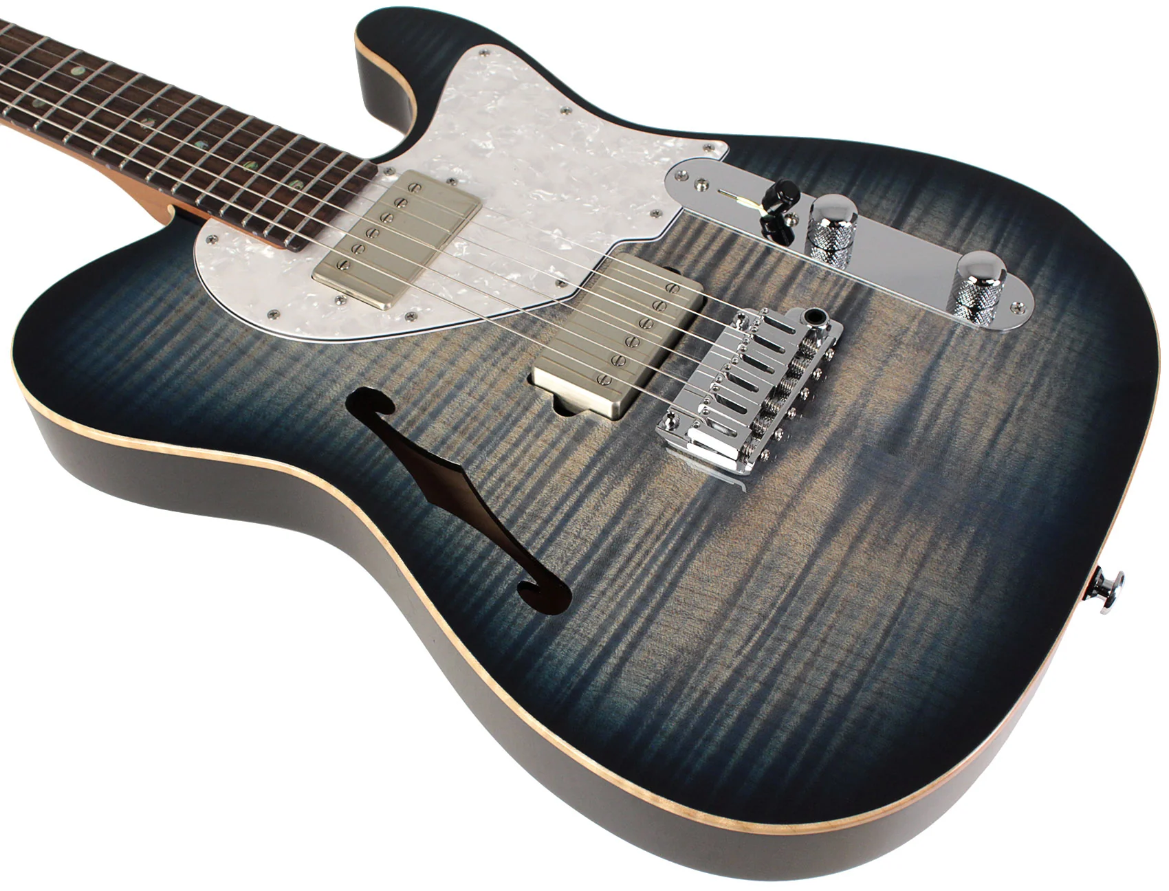Suhr Select Alt T Guitar, Faded Trans Whale Blue Burst - Image 4