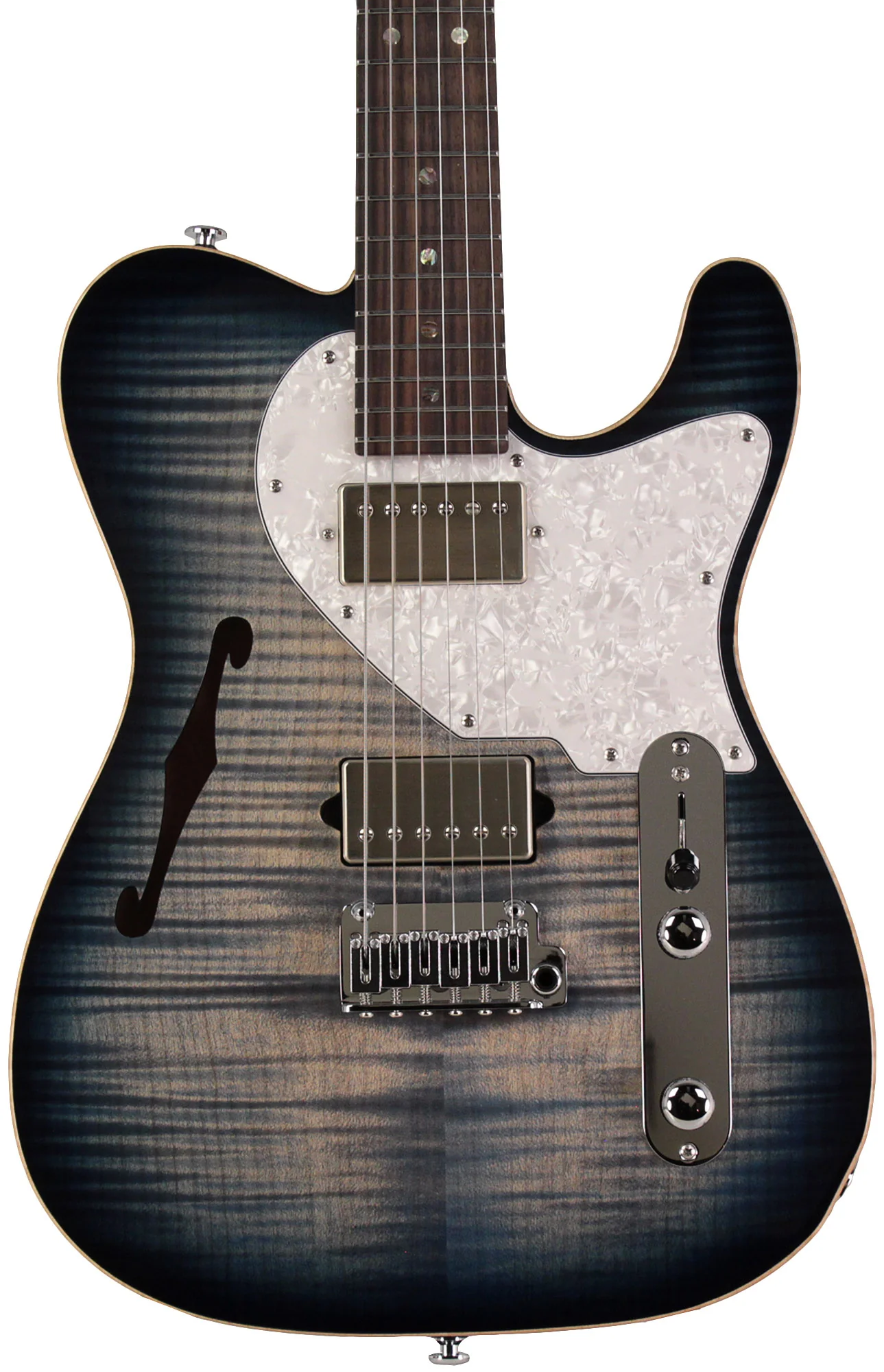 Suhr Select Alt T Guitar, Faded Trans Whale Blue Burst - Image 5