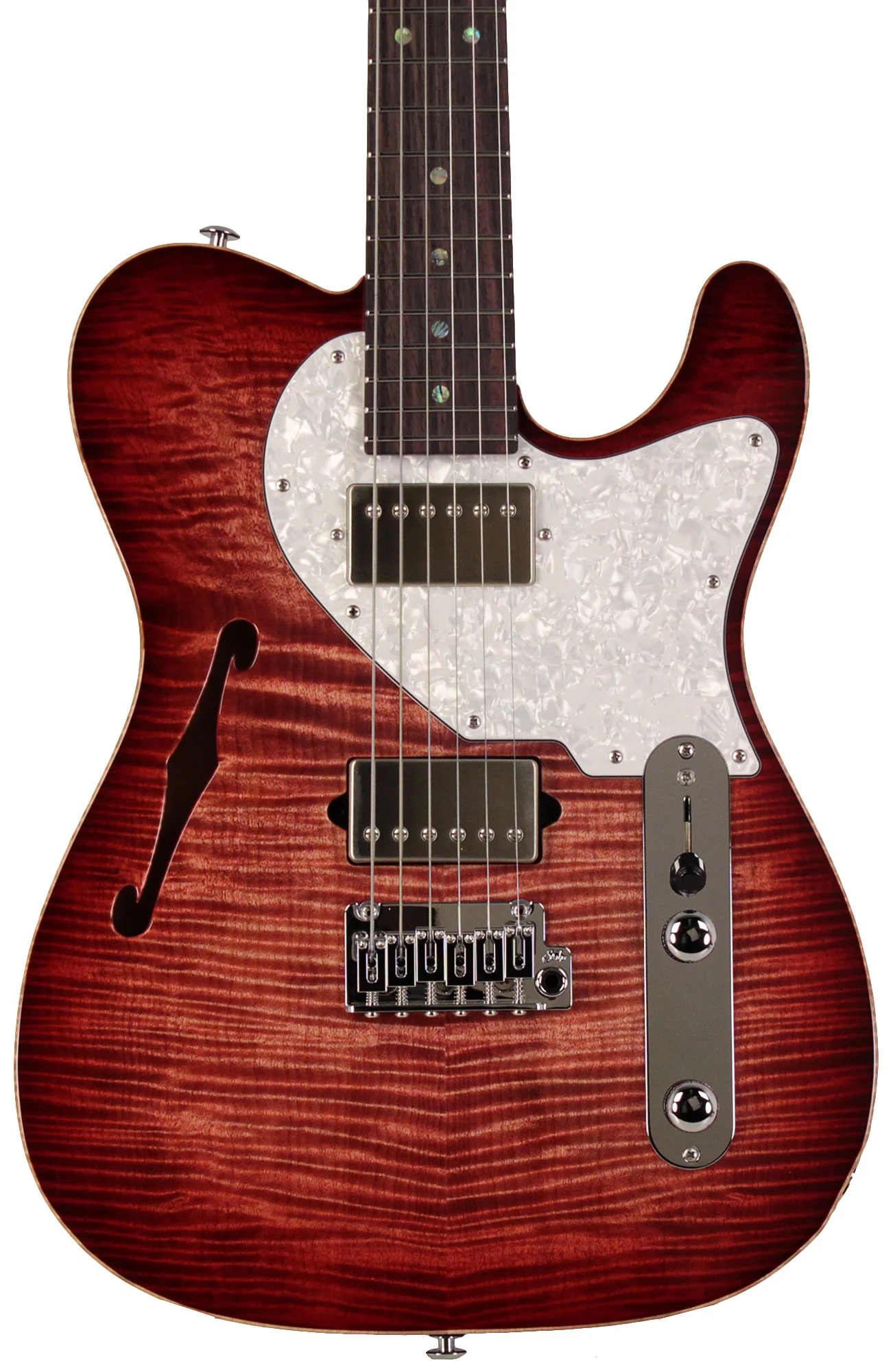 Suhr Select Alt T Guitar, Faded Trans Wine Red Burst - Image 6