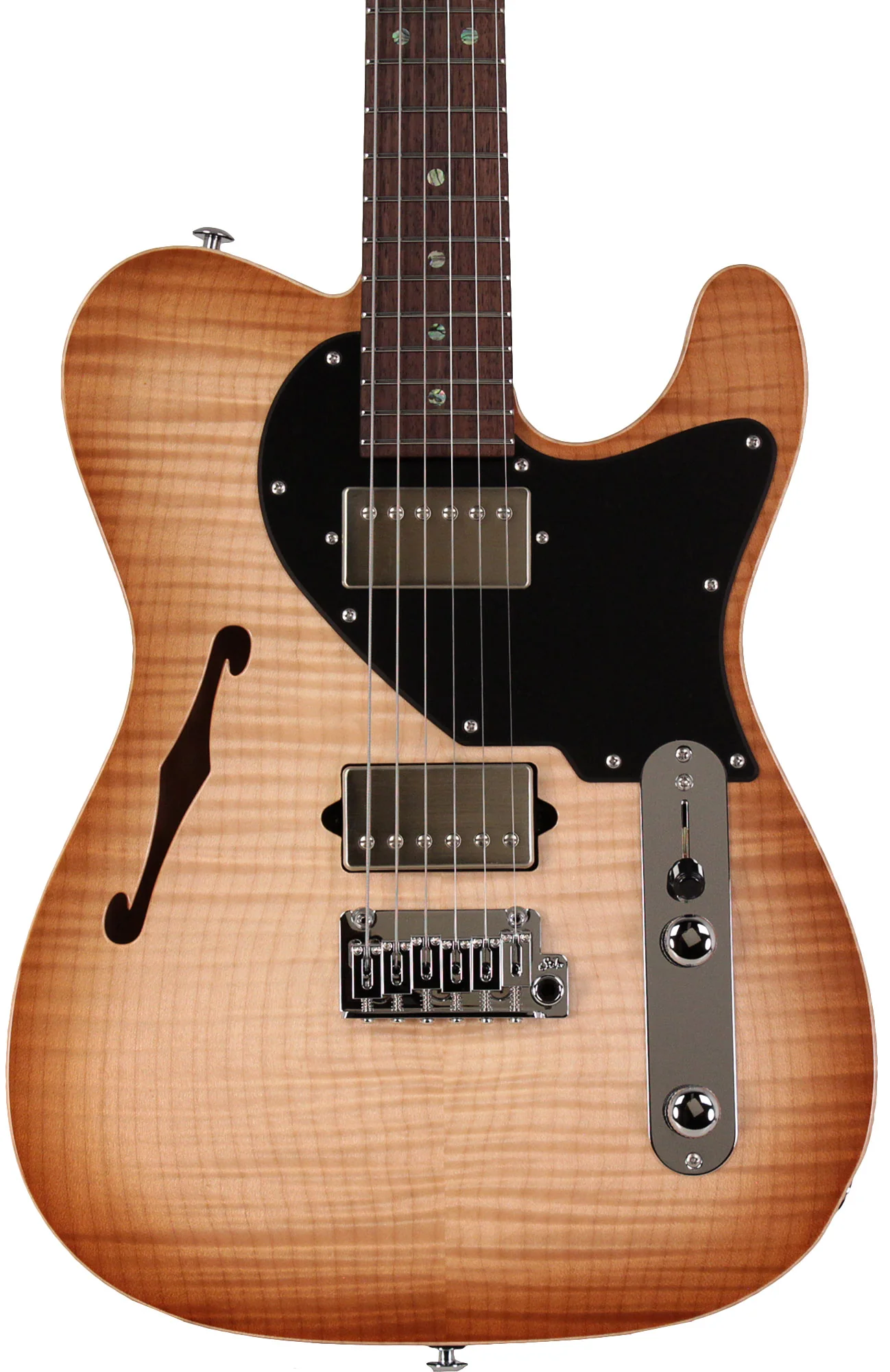 Suhr Select Alt T Guitar, Natural Burst, Black PG - Image 6