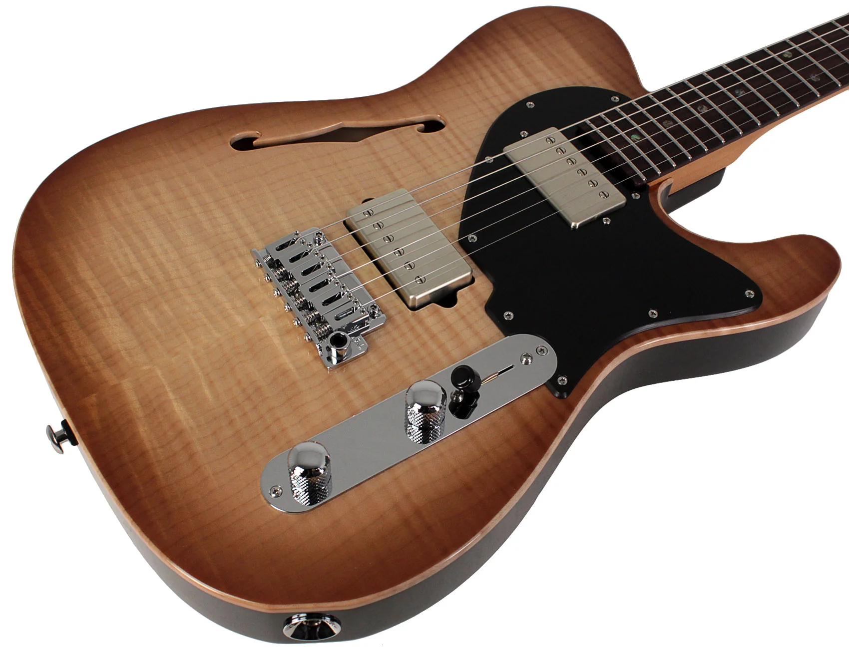 Suhr Select Alt T Guitar, Natural Burst, Black PG - Image 2