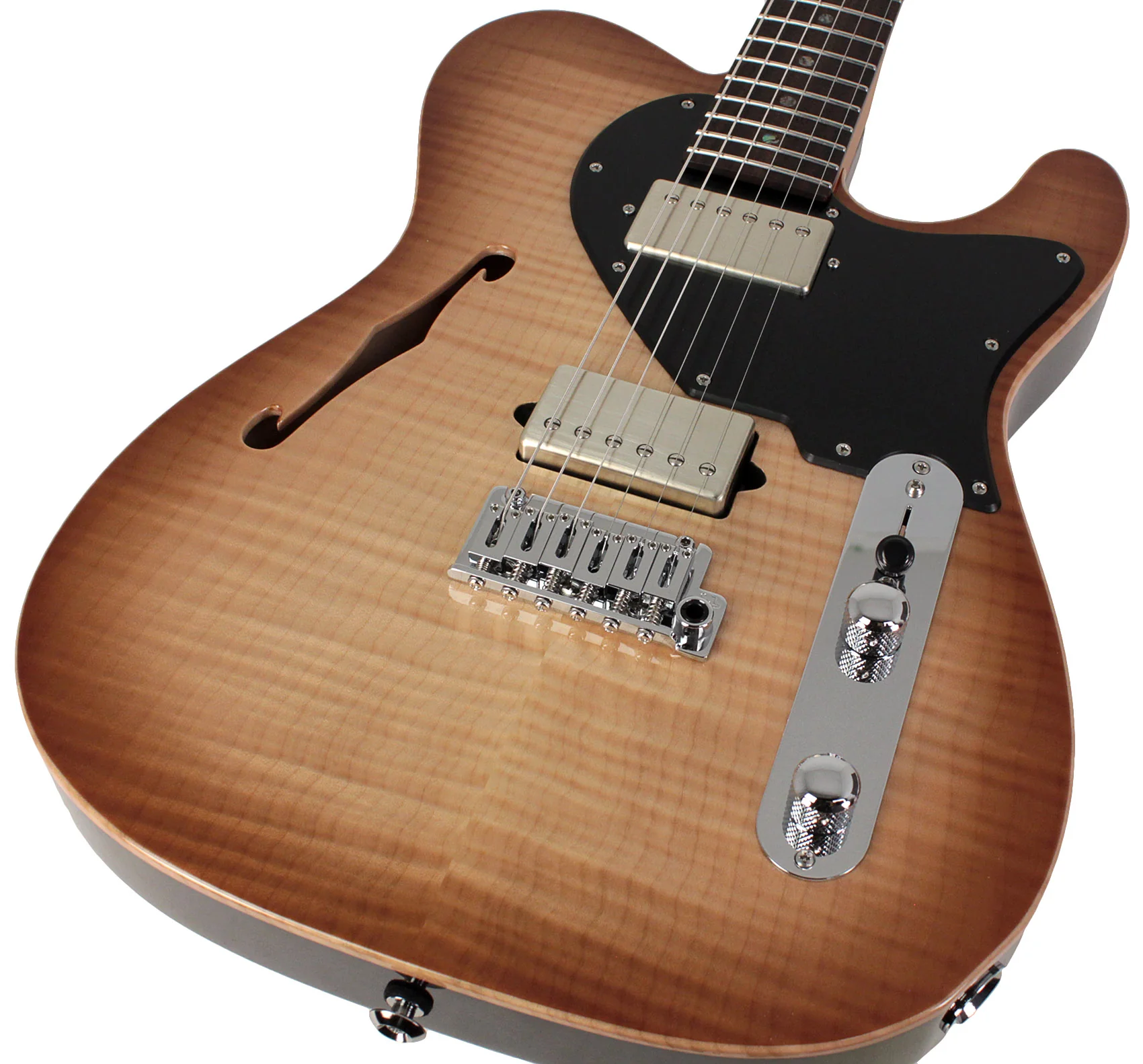 Suhr Select Alt T Guitar, Natural Burst, Black PG - Image 3