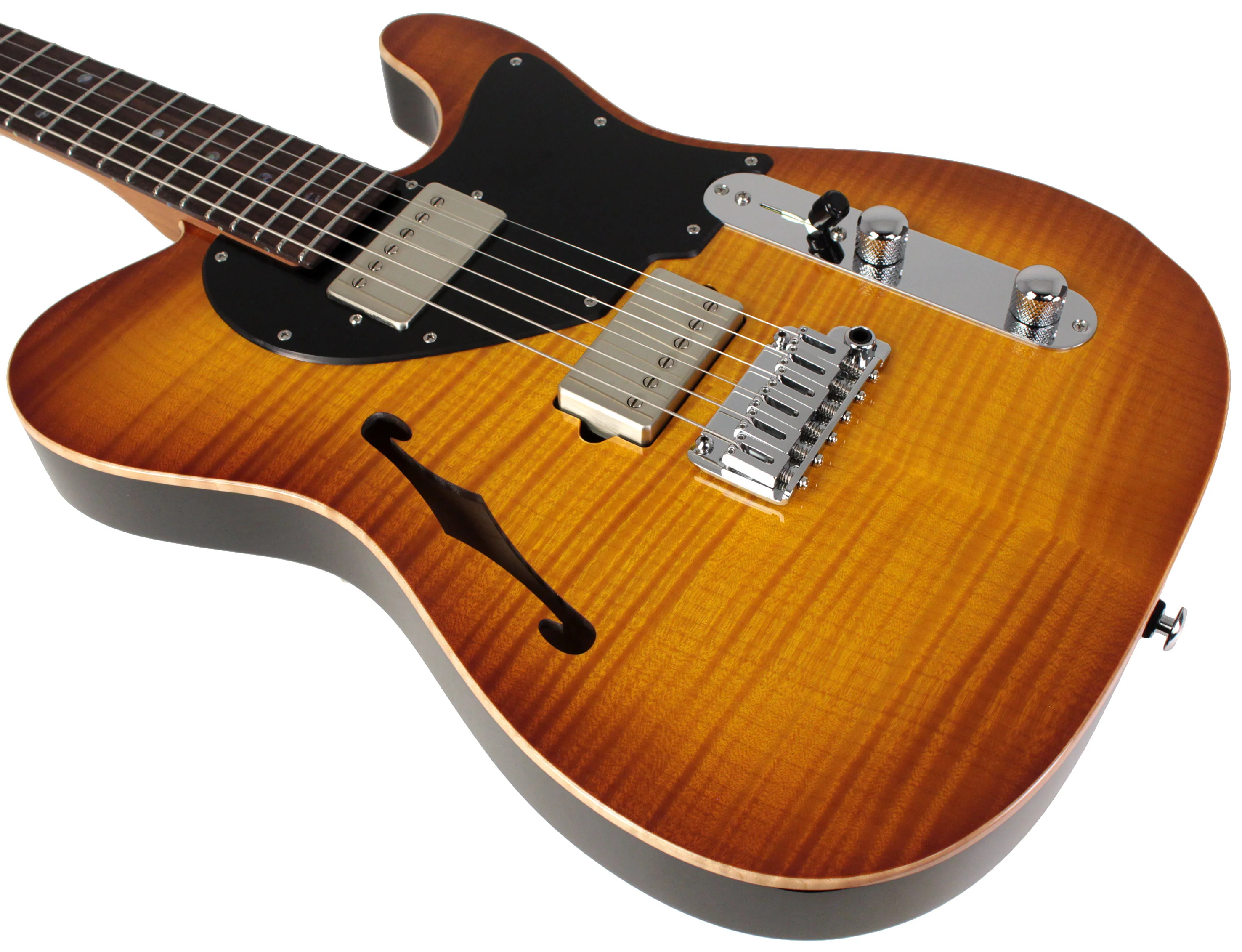 Suhr Select Alt T Guitar, Tea Burst, Black PG - Image 3