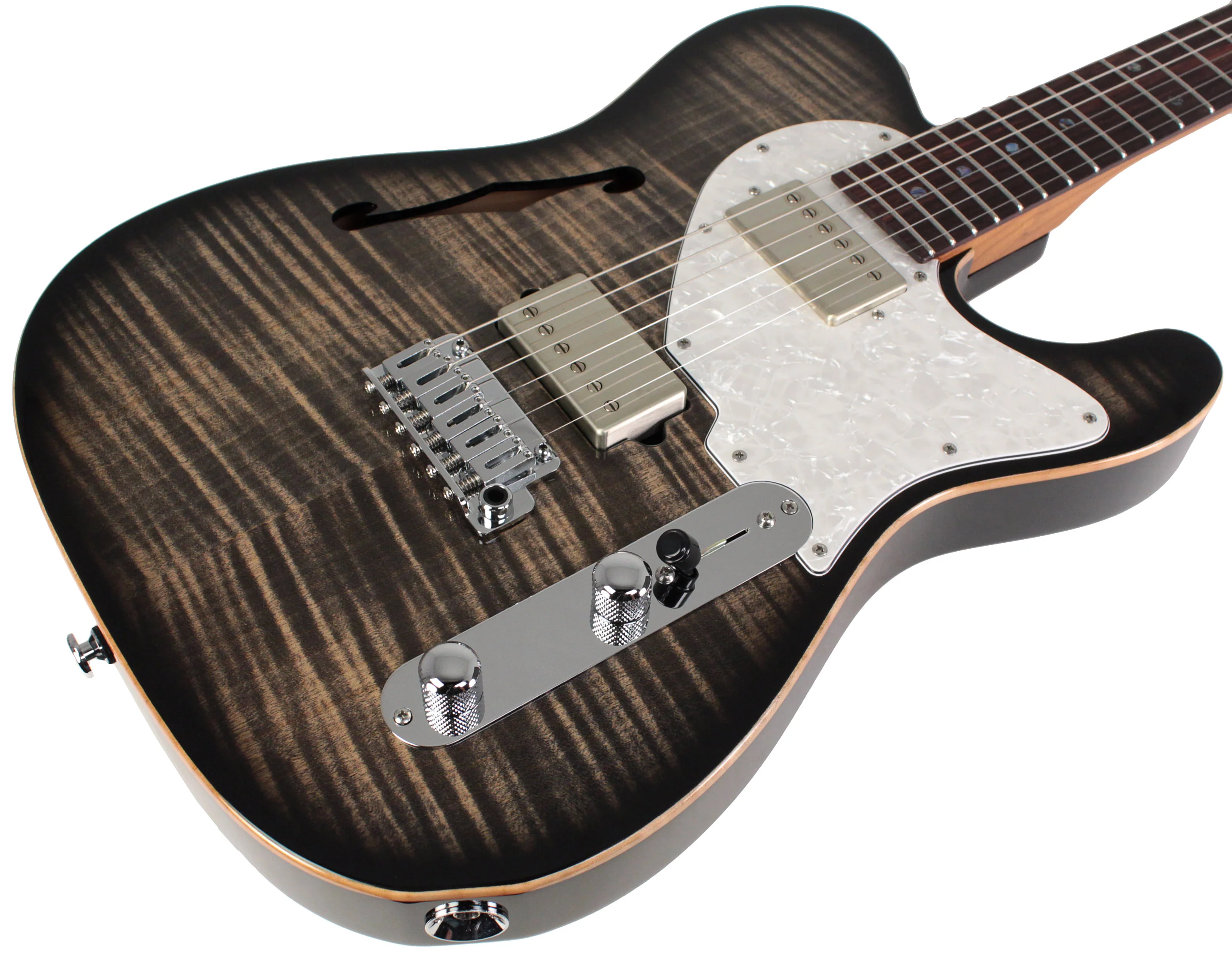Suhr Select Alt T Guitar, Trans Charcoal Burst - Image 2