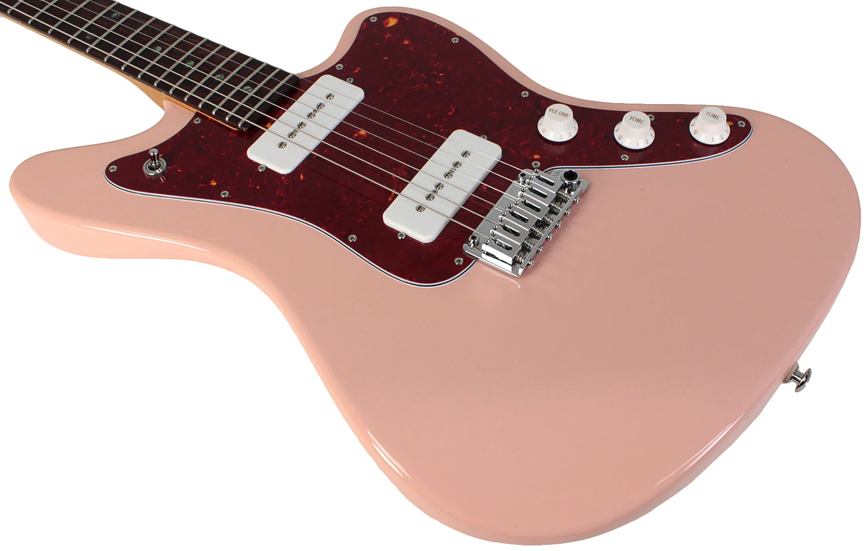Suhr Select Classic JM Guitar, Roasted Neck, Shell Pink - Image 4