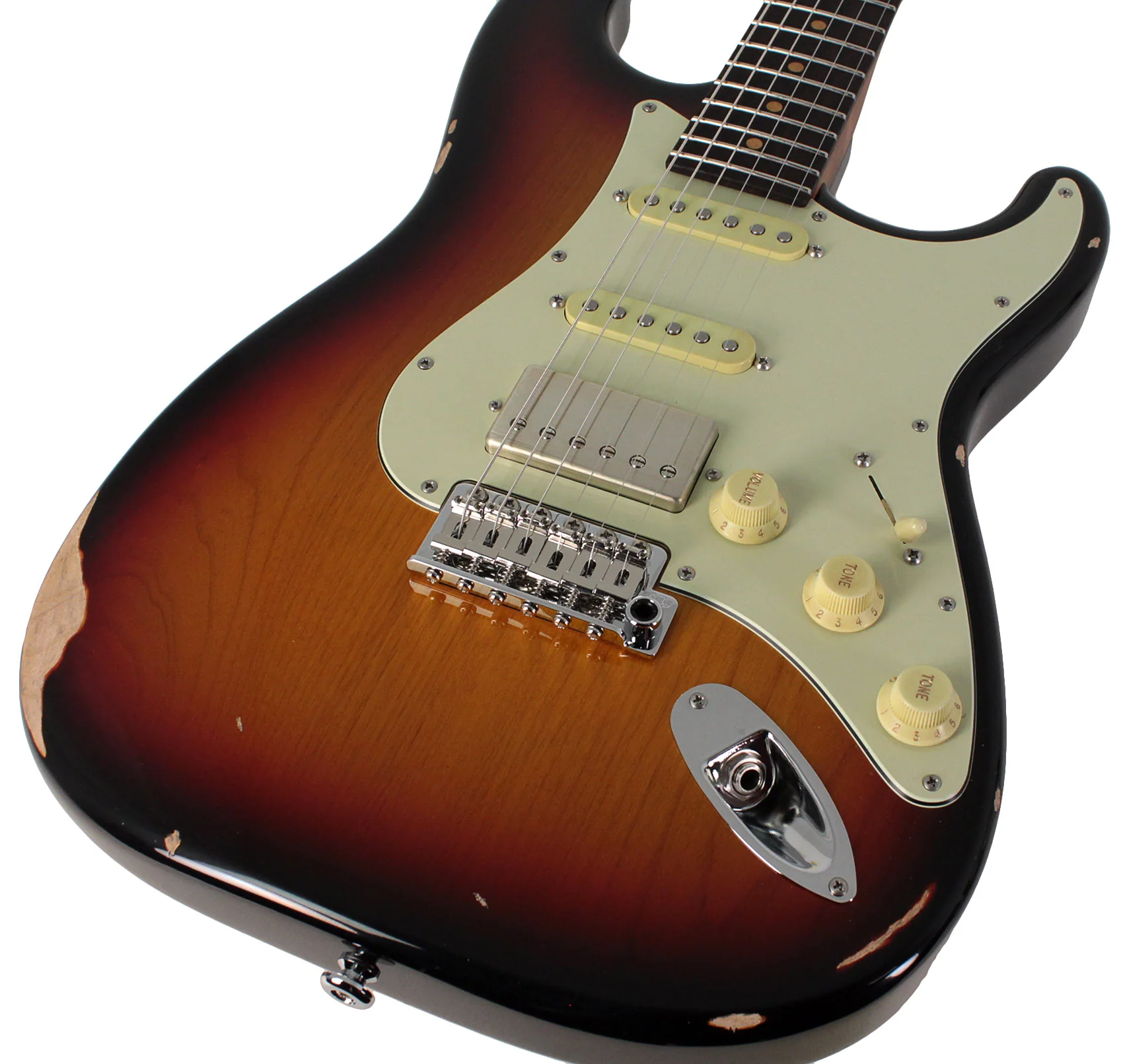 Suhr Select Classic S Antique HSS Guitar, Roasted Neck, 3-Tone Sunburst - Image 3