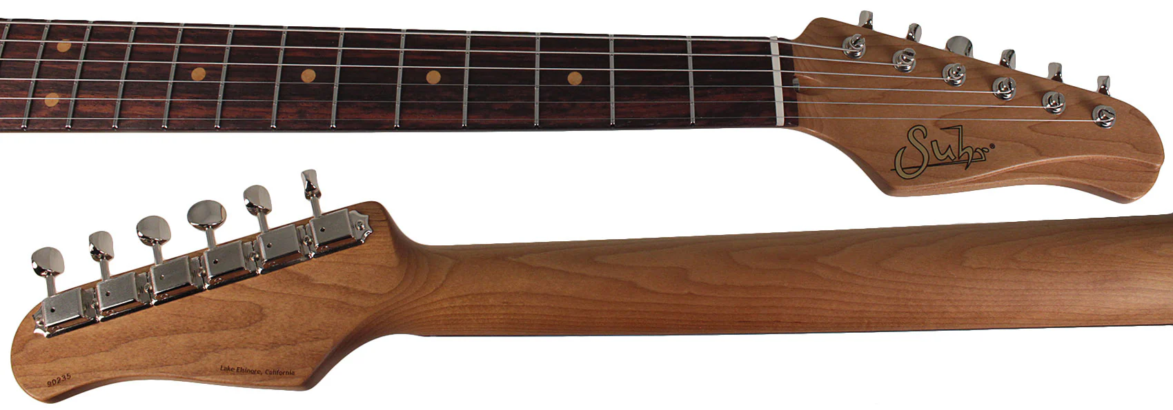 Suhr Select Classic S Antique HSS Guitar, Roasted Neck, Black - Image 8