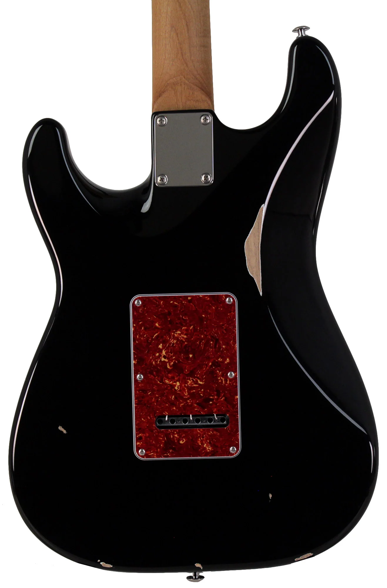 Suhr Select Classic S Antique HSS Guitar, Roasted Neck, Black, Tortoise Shell - Image 7