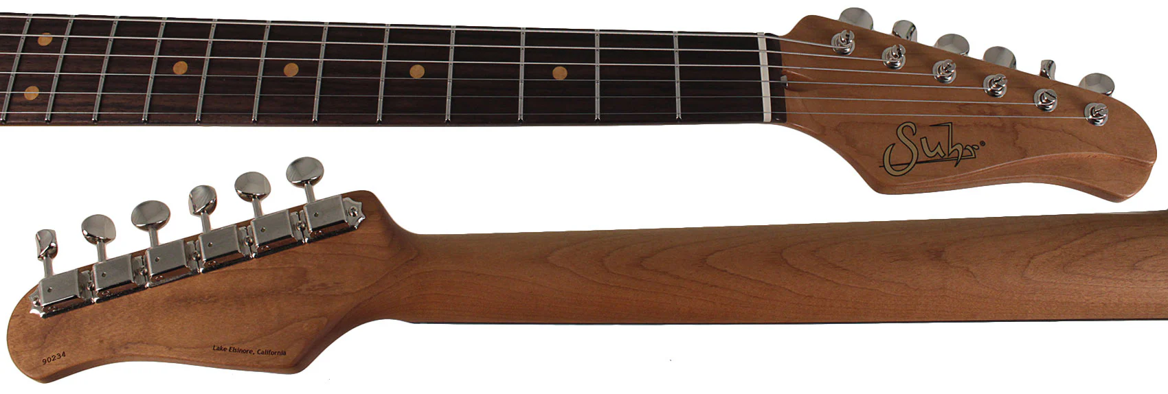 Suhr Select Classic S Antique HSS Guitar, Roasted Neck, Black, Tortoise Shell - Image 8
