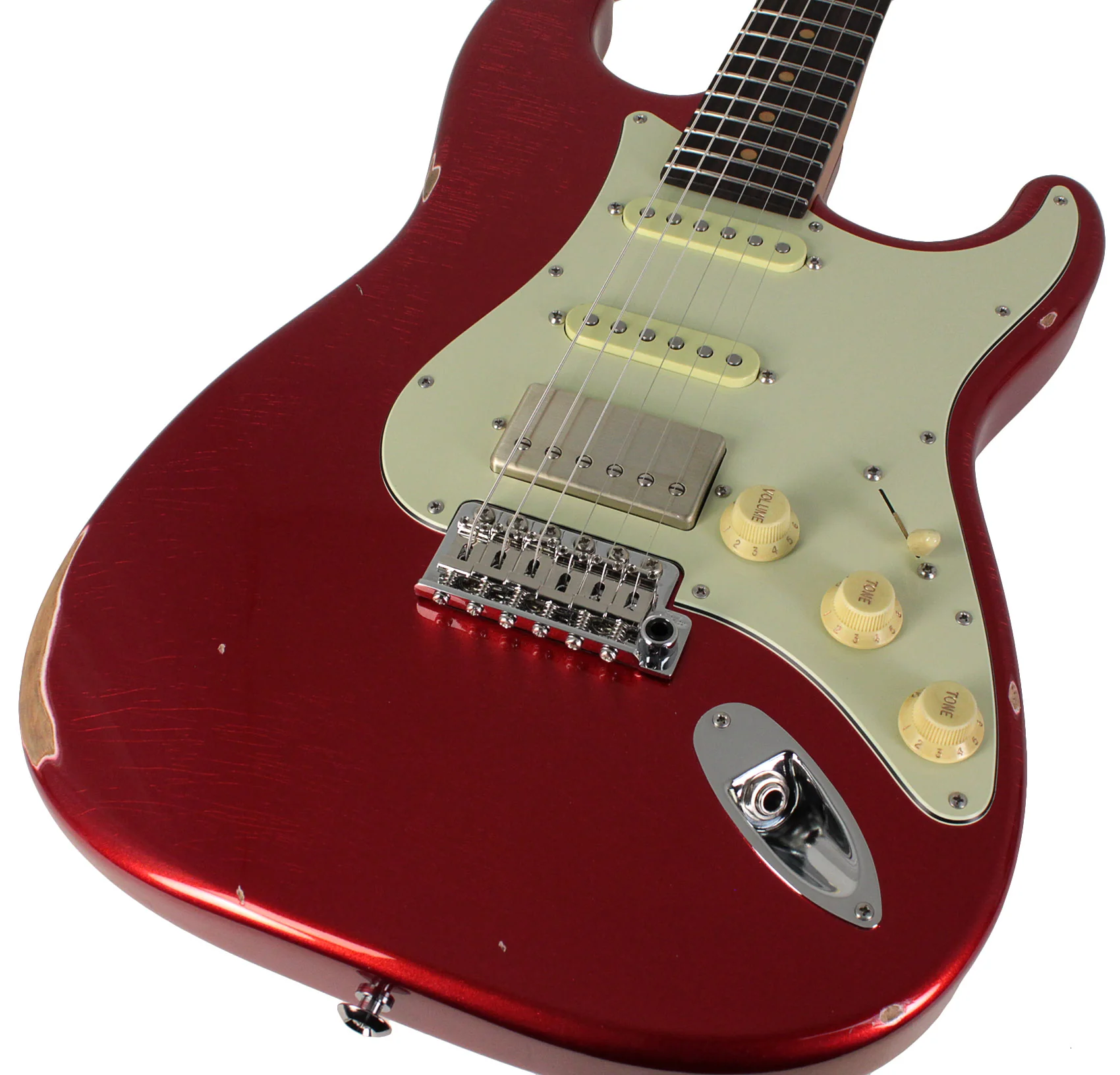 Suhr Select Classic S Antique HSS Guitar, Roasted Neck, Candy Apple Red Metallic - Image 3