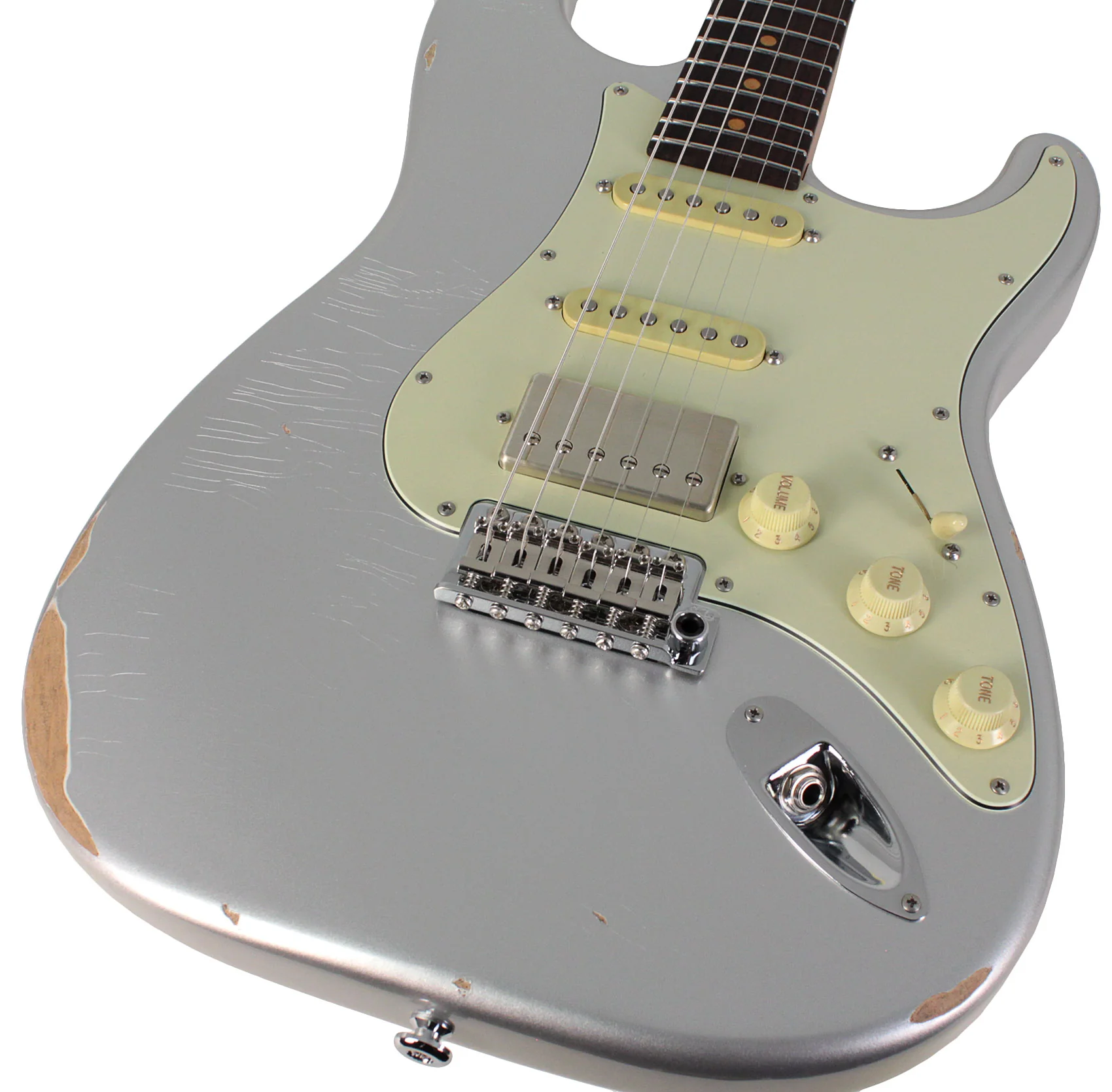 Suhr Select Classic S Antique HSS Guitar, Roasted Neck, Firemist Silver - Image 3