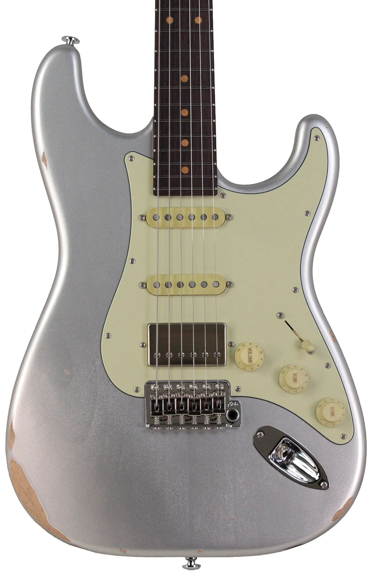 Suhr Select Classic S Antique HSS Guitar, Roasted Neck, Firemist Silver - Image 6