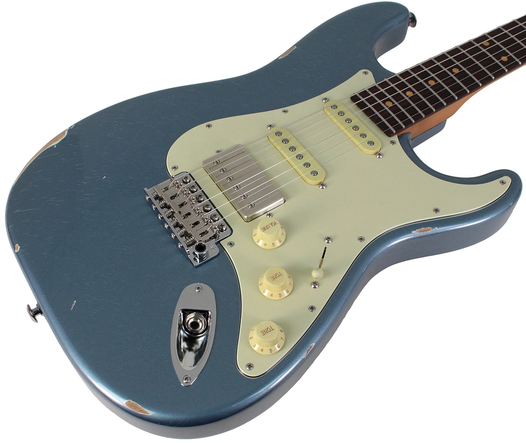 Suhr Select Classic S Antique HSS Guitar, Roasted Neck, Ice Blue Metallic - Image 2