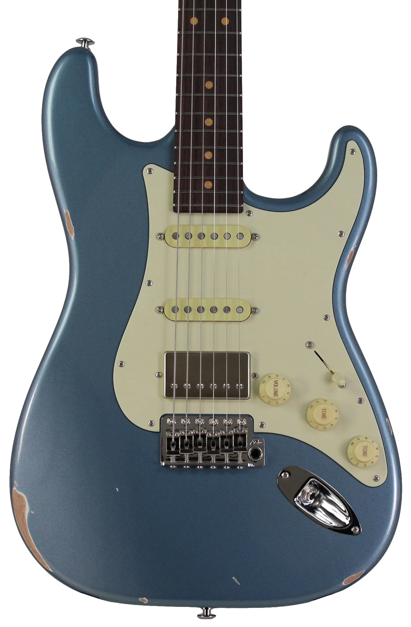Suhr Select Classic S Antique HSS Guitar, Roasted Neck, Ice Blue Metallic - Image 6