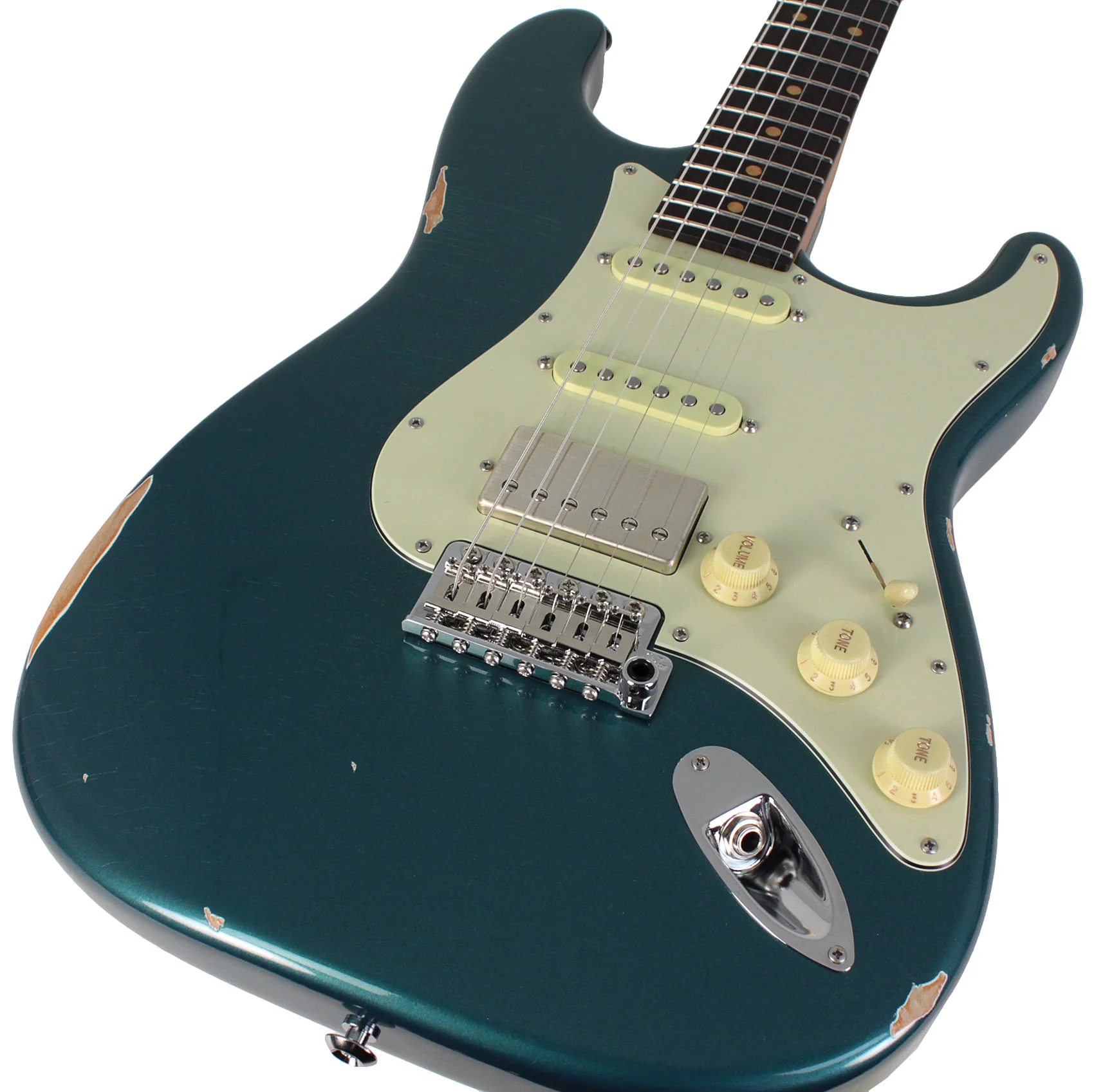 Suhr Select Classic S Antique HSS Guitar, Roasted Neck, Ocean Turquoise Metallic - Image 3