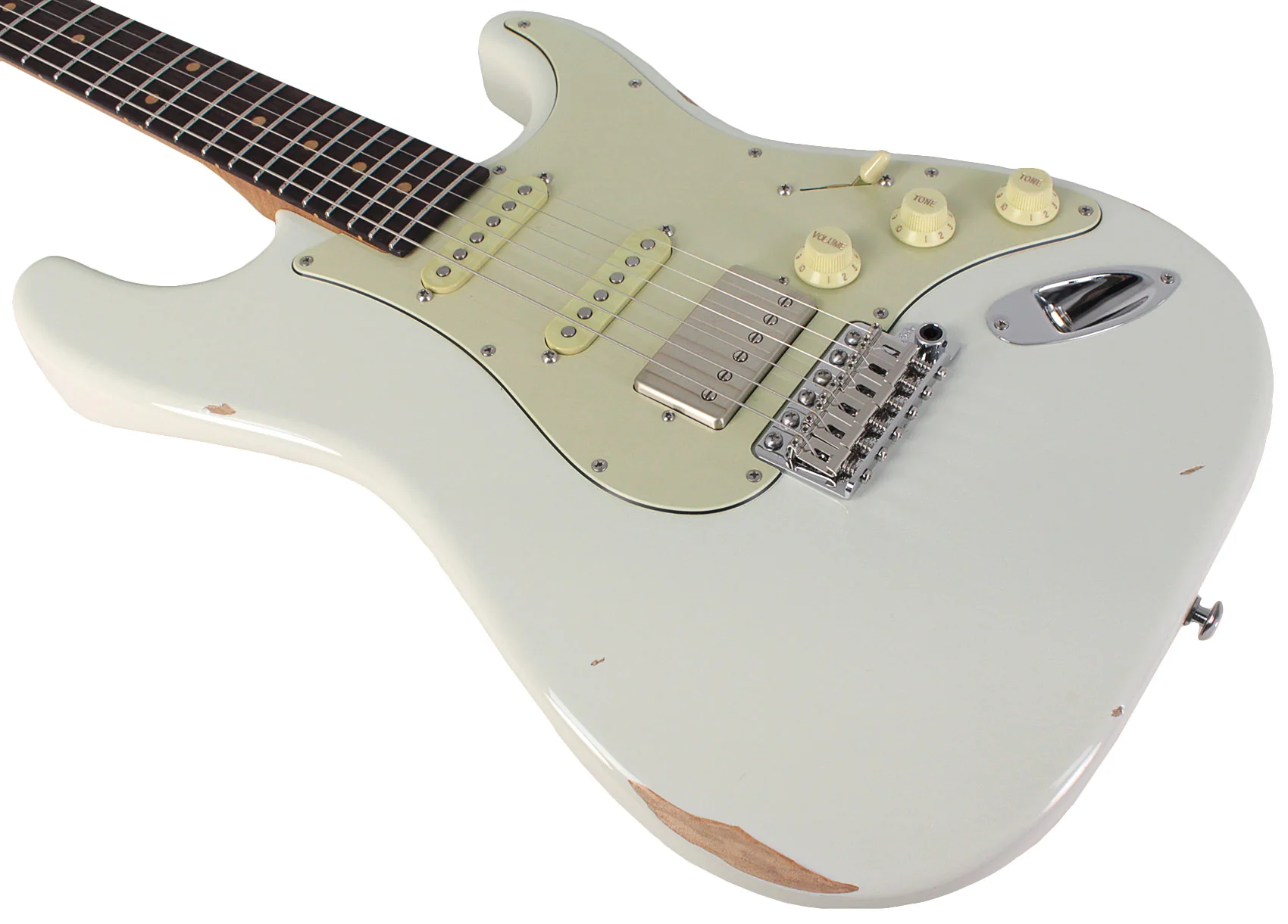 Suhr Select Classic S Antique HSS Guitar, Roasted Neck, Olympic White - Image 3