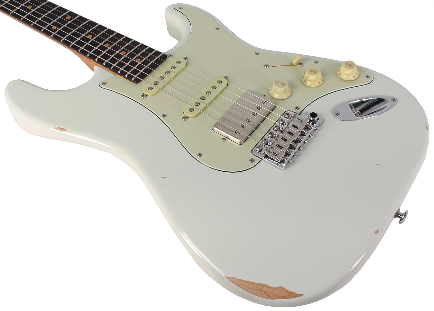 Suhr Select Classic S Antique HSS Guitar, Roasted Neck, Olympic White - Image 3