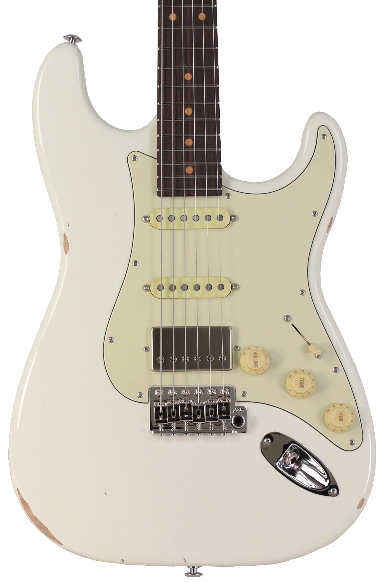 Suhr Select Classic S Antique HSS Guitar, Roasted Neck, Olympic White - Image 5