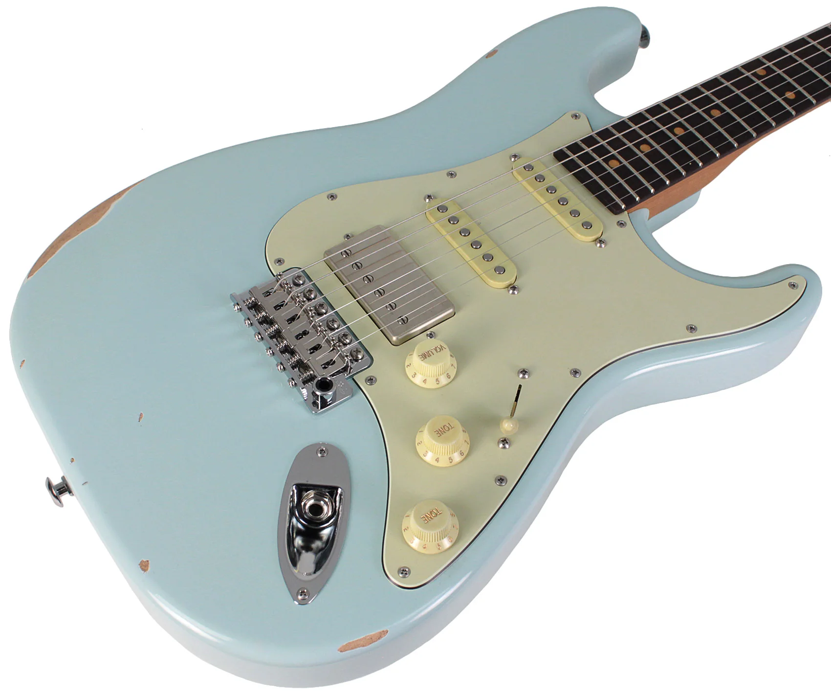Suhr Select Classic S Antique HSS Guitar, Roasted Neck, Sonic Blue - Image 2